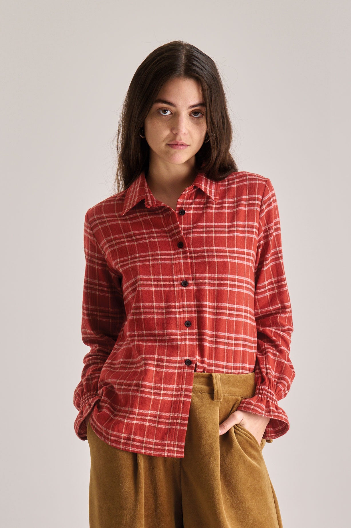 PAGE Organic Cotton Shirt - Red