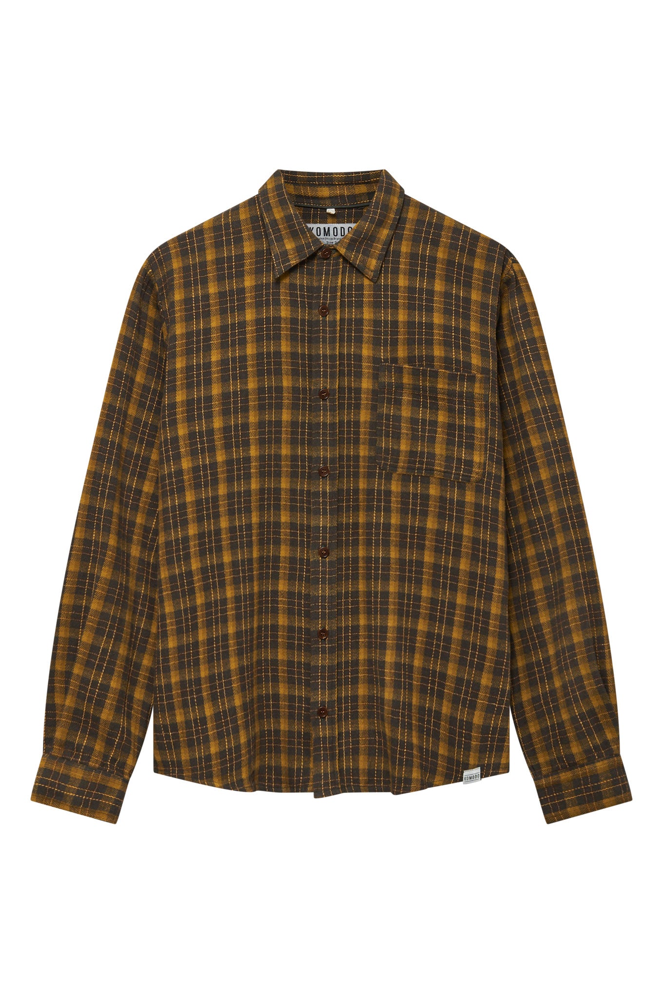 SANTI - Organic Cotton Flannel Shirt Ivy