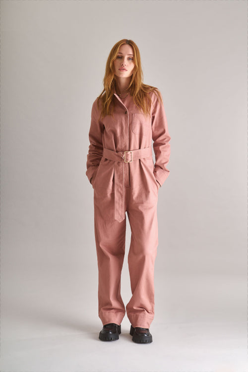 LYON Organic Cotton Jumpsuit - Dusty Pink