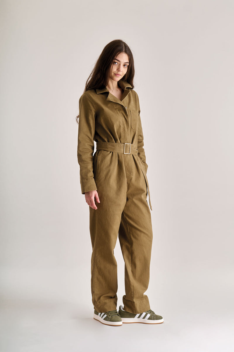 LYON Organic Cotton Jumpsuit - Olive
