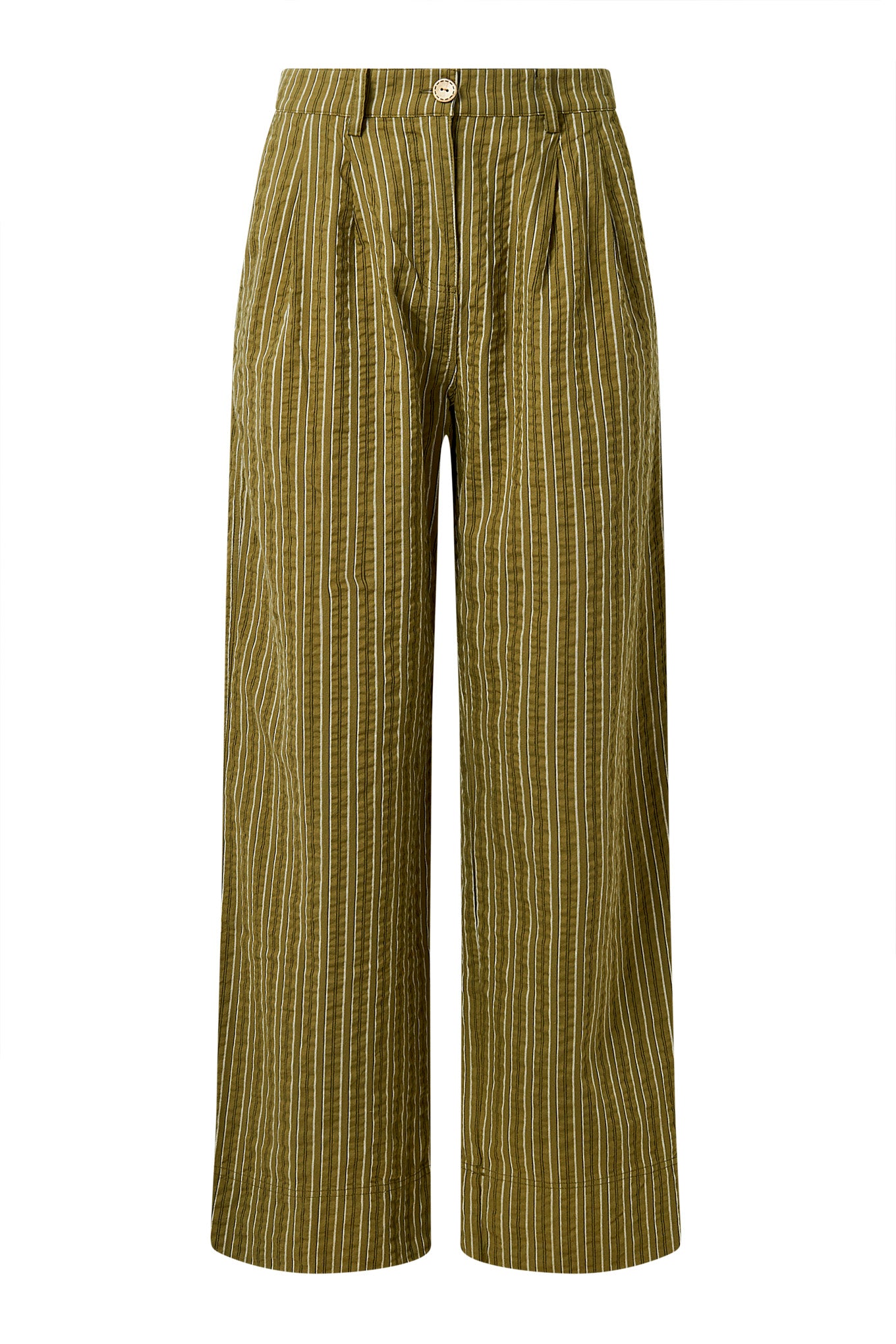 LION - Organic Cotton Trouser - Green Stripe