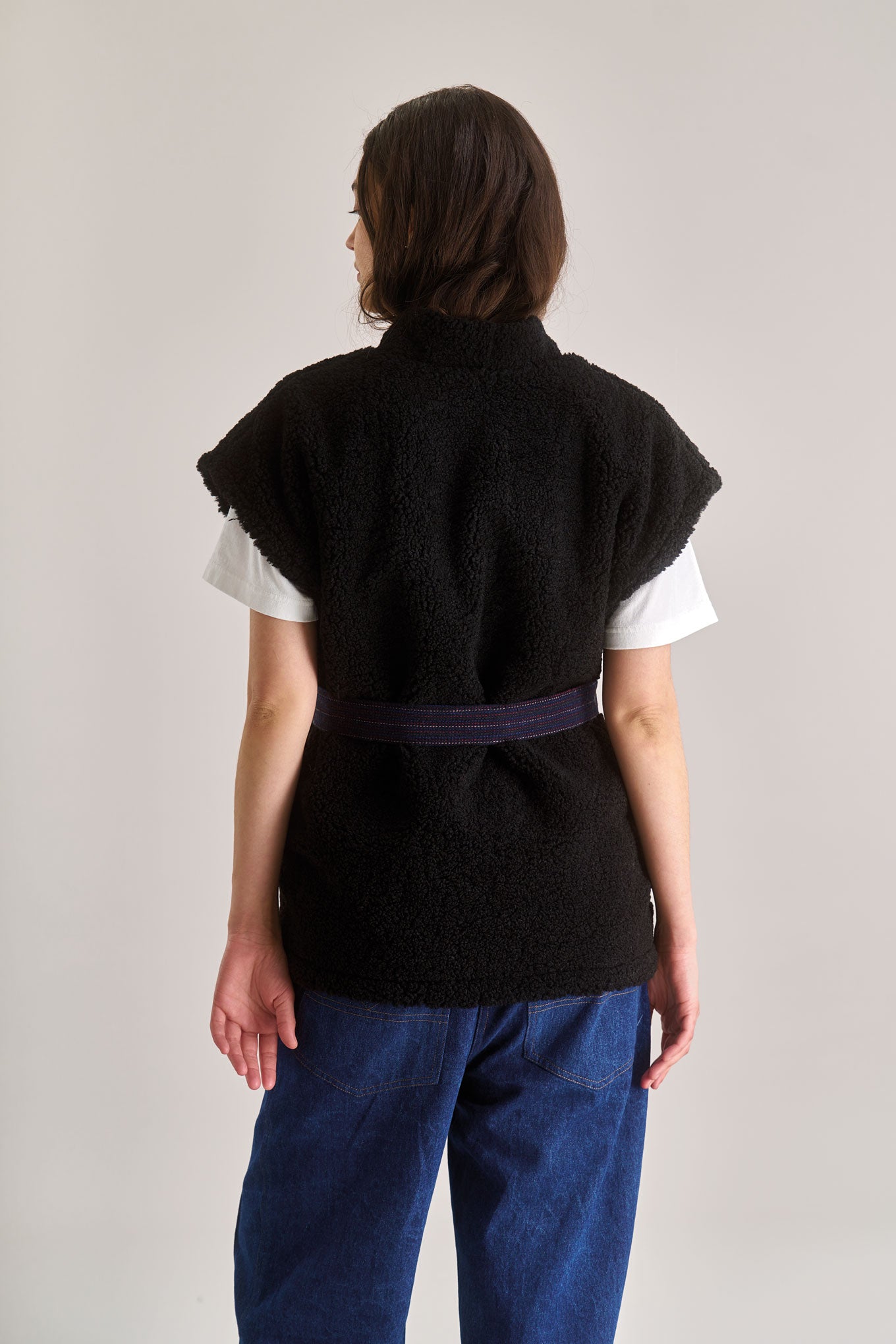 GEORGIE Reversible Recycled Fleece Gilet - Black