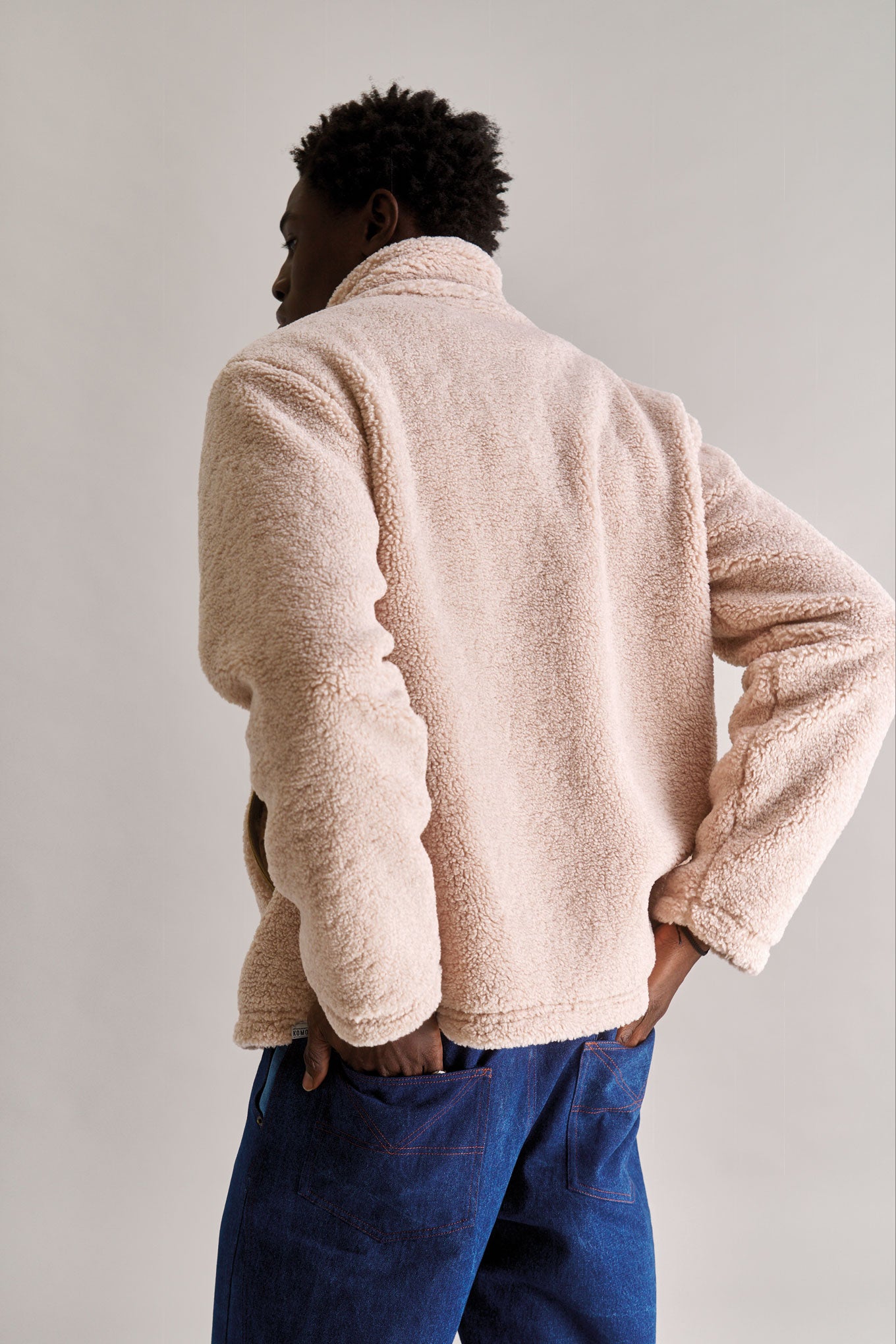 DREW Recycled PET Fleece Jacket- Sand