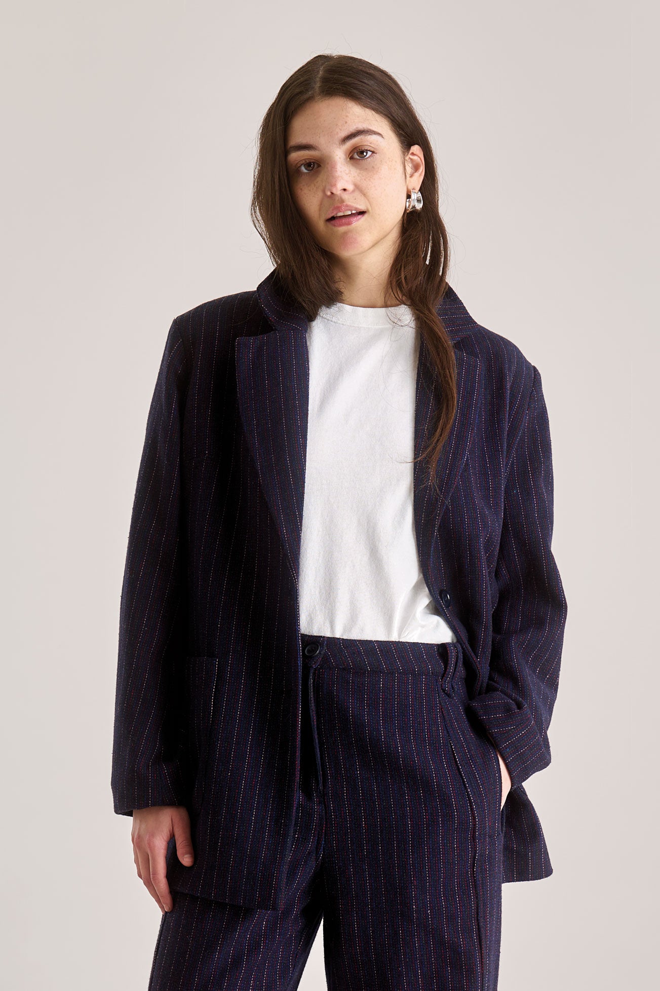 OPHELIA Recycled Poly Wool Blazer - Navy