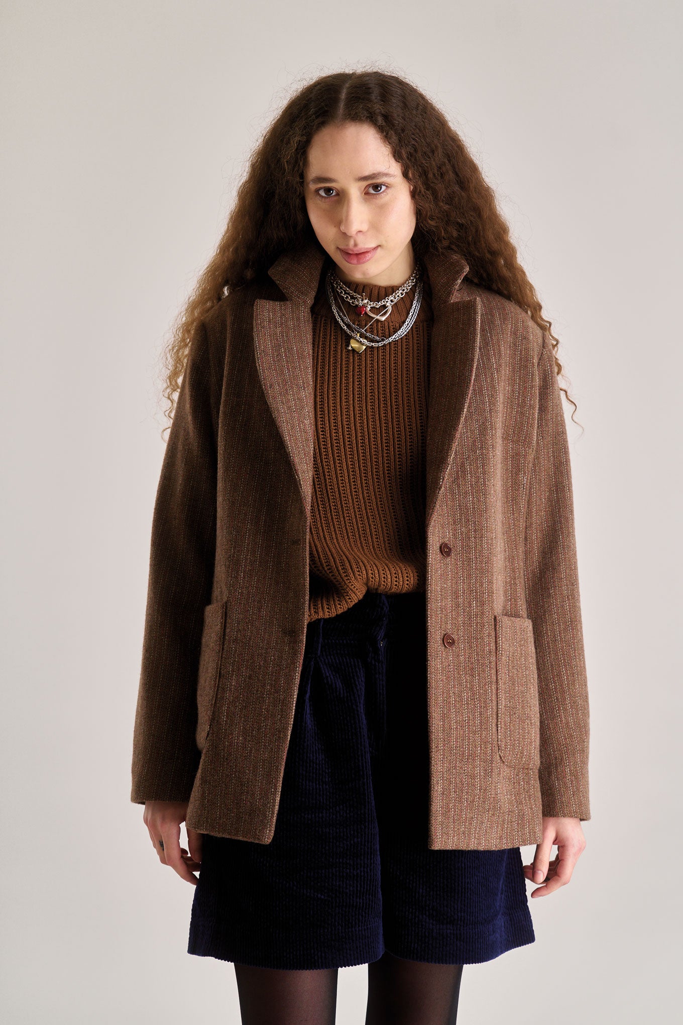 OPHELIA Recycled Poly Wool Blazer - Biscuit