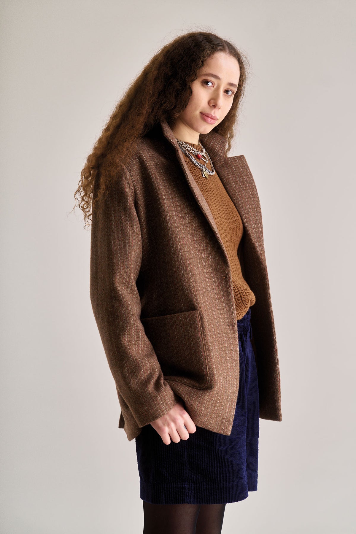 OPHELIA Recycled Poly Wool Blazer - Biscuit