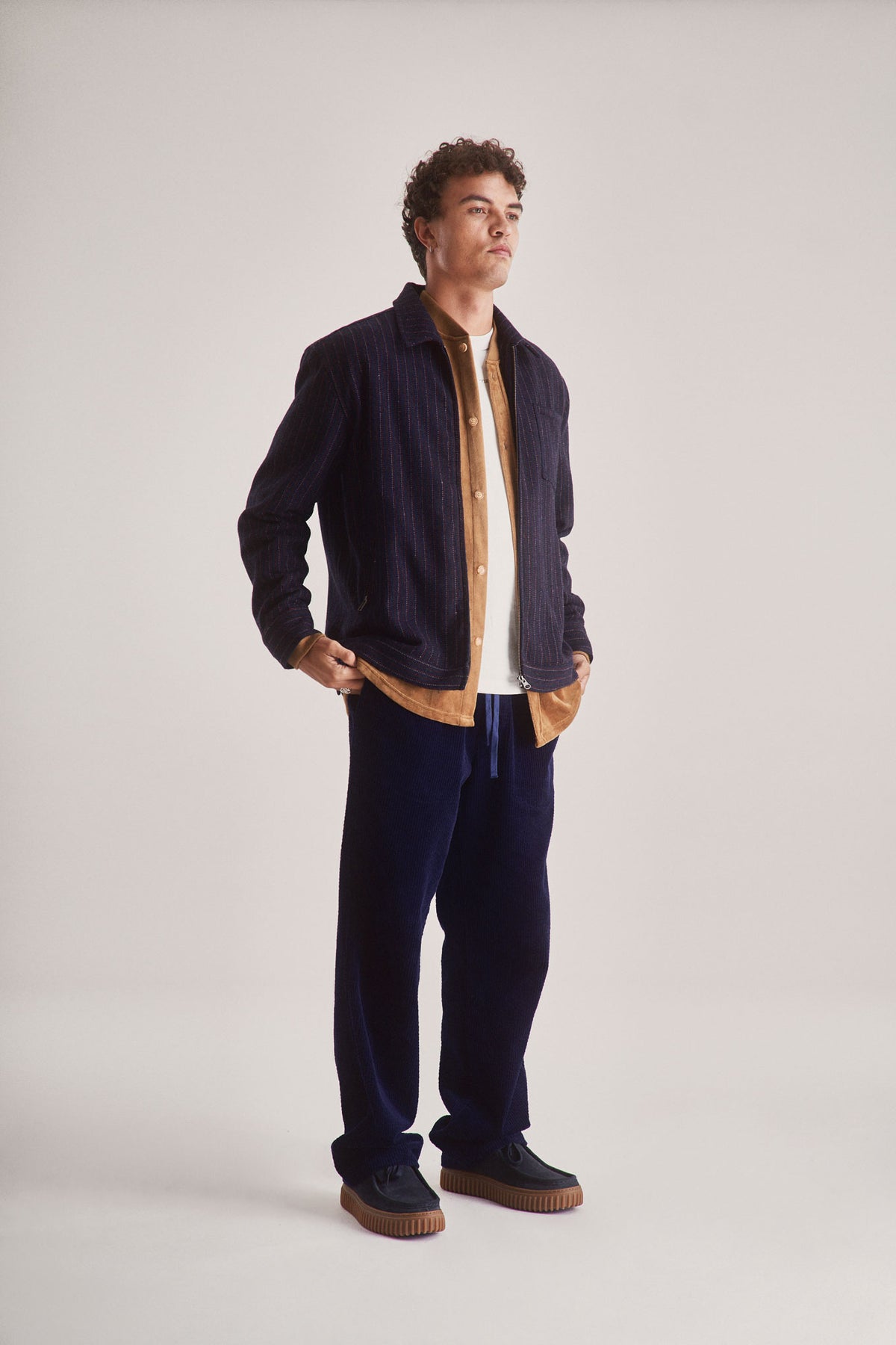 GABE Recycled Poly Wool Blend Jacket - Navy