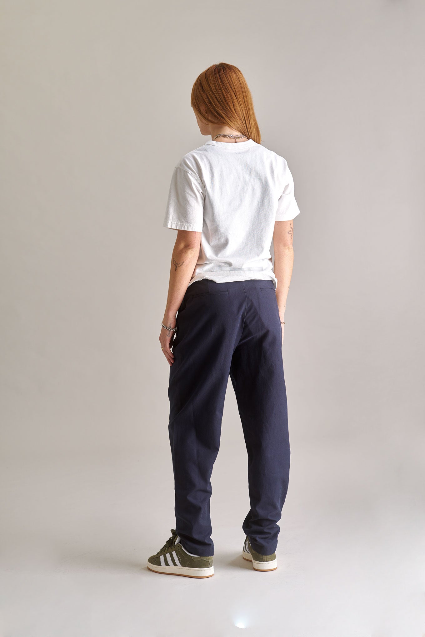 LYLA Cotton Tencel Trouser - Navy