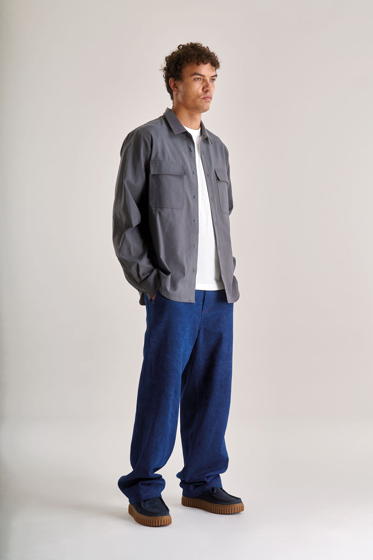 ARC Cotton Tencel Blend Shirt - Grey