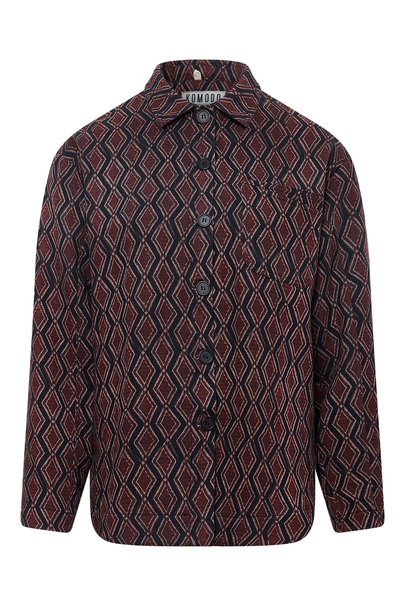 GINA Organic Cotton Overshirt - Batik Diamond