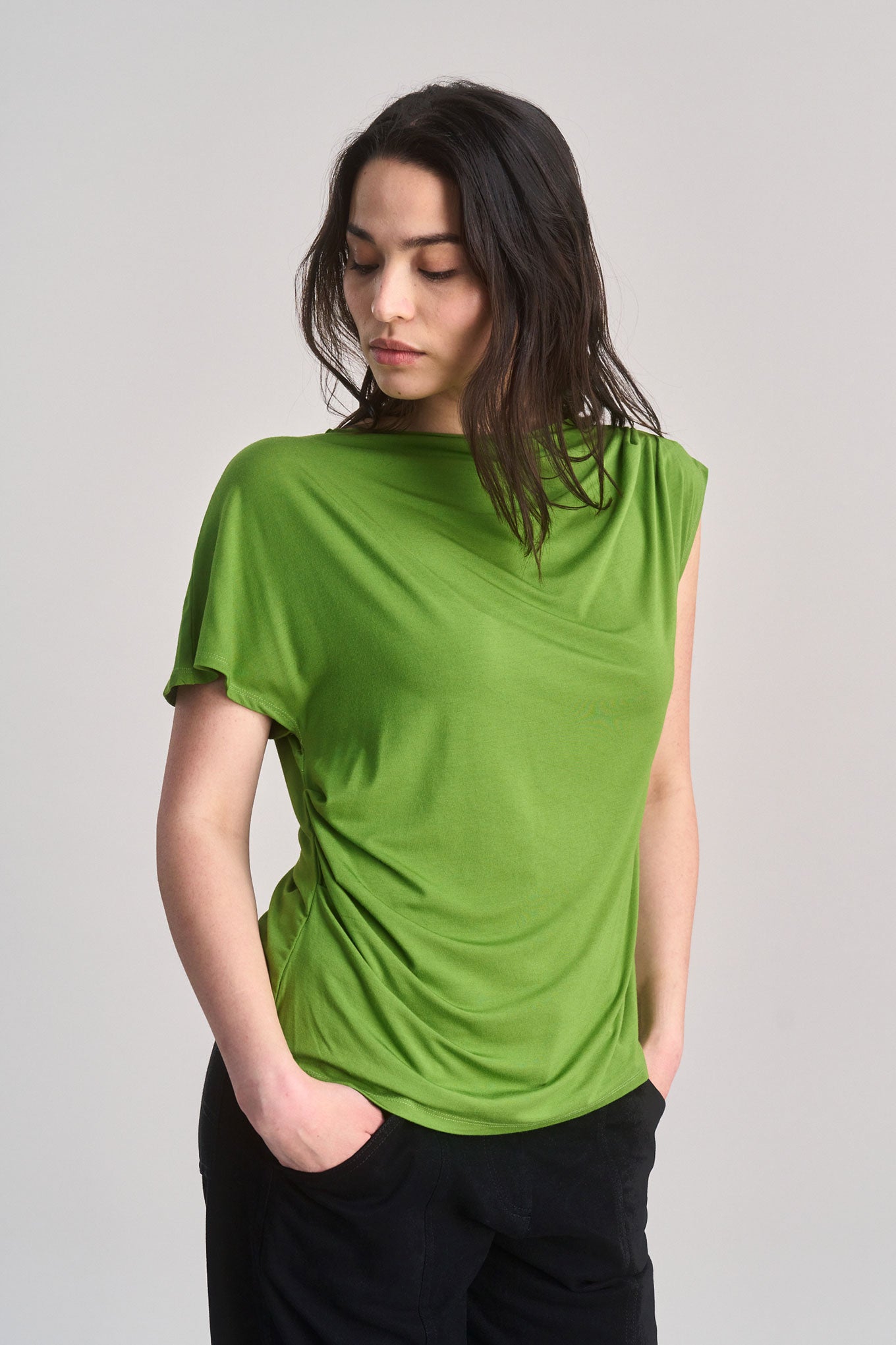 CATE - Modal Jersey Top - Green