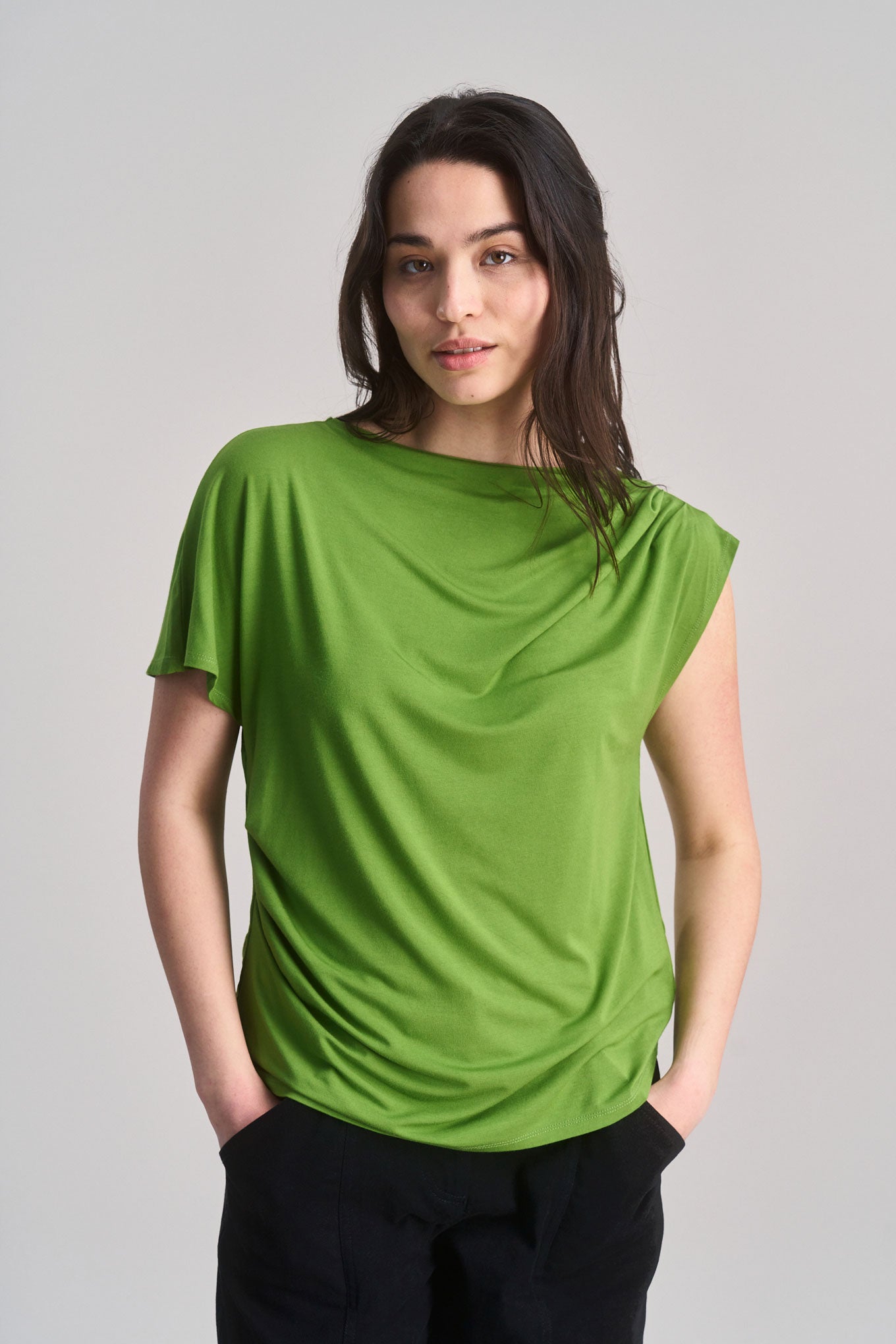CATE - Modal Jersey Top - Green