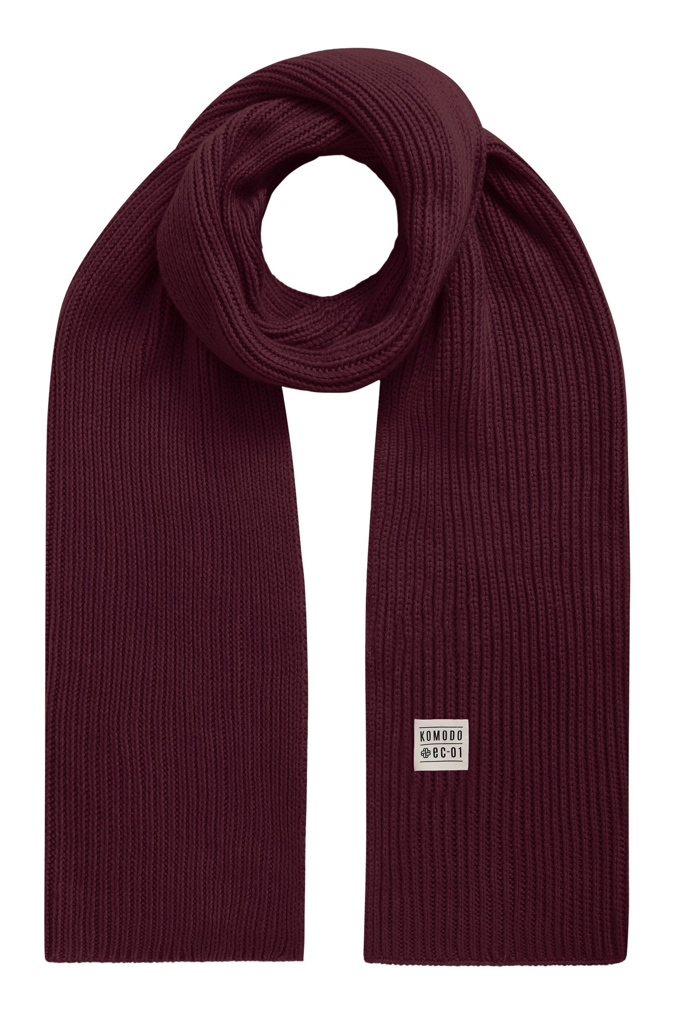 Walnut colour merino wool scarf