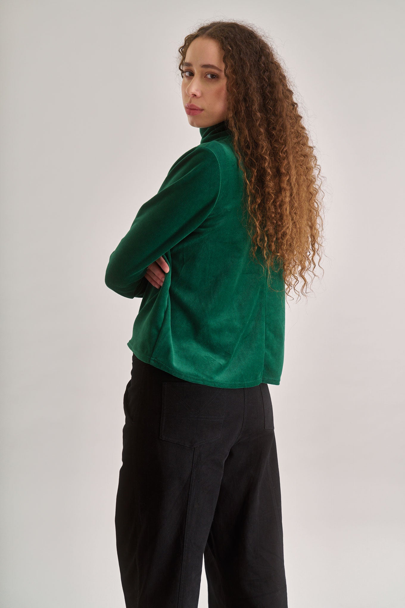 ALICE Velvet Top - Green