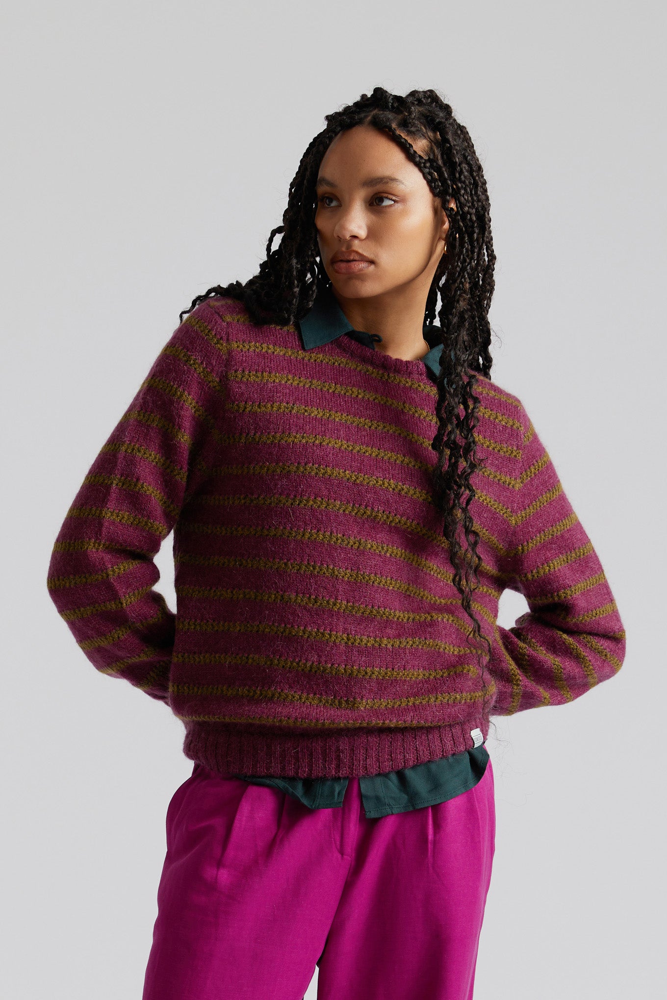 CLEO - Recycled Nylon Jumper Wine Red