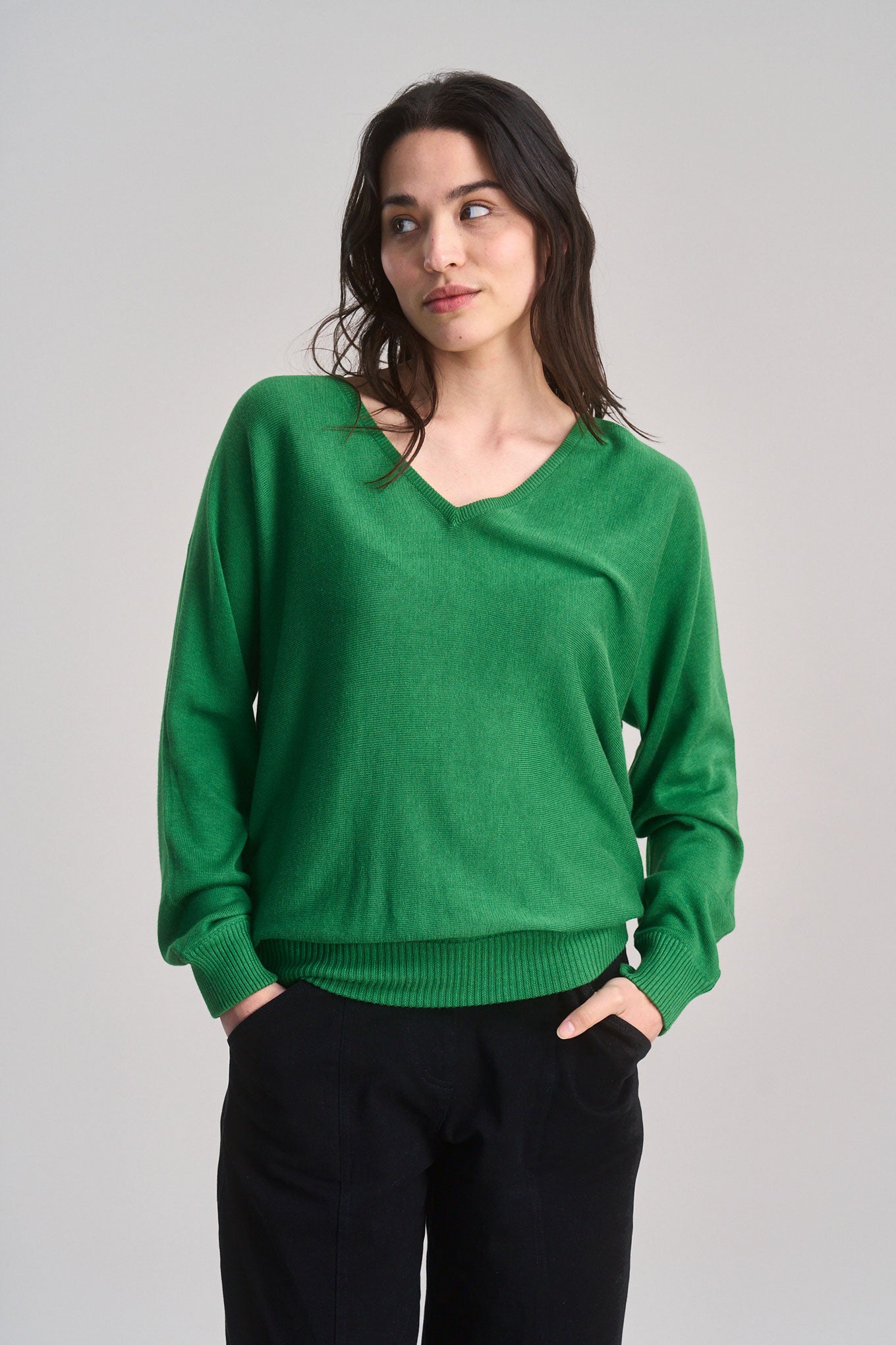 CLOVER - Cotton Tencel Jumper - Jungle Green