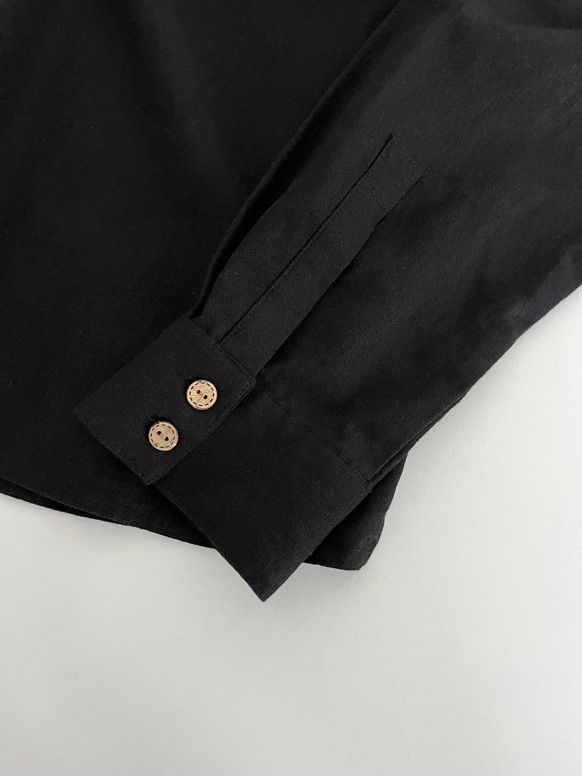 ELIJAH - Organic Linen Cotton Shirt - Black