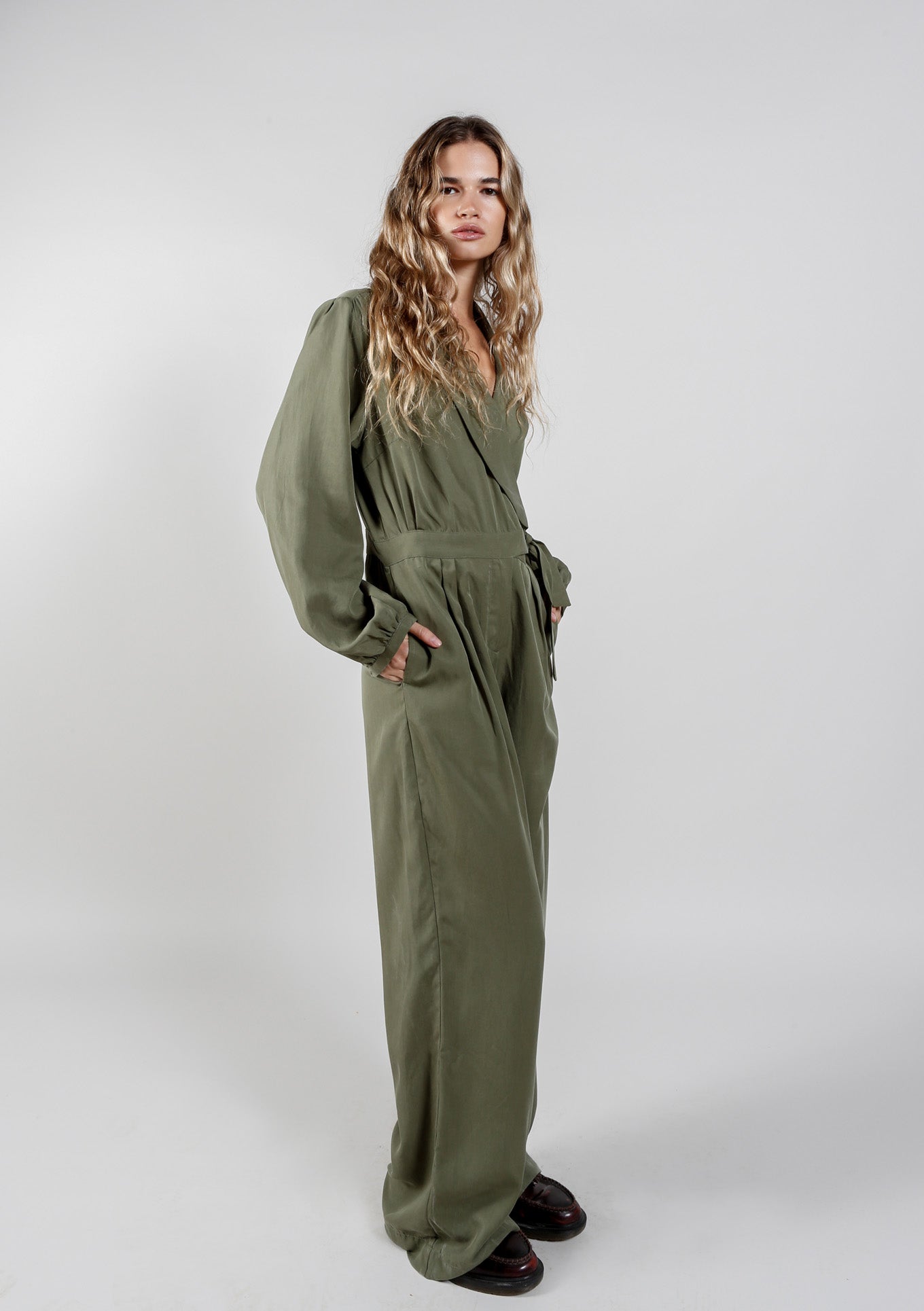 KANGRA Tencel Jumpsuit - Green