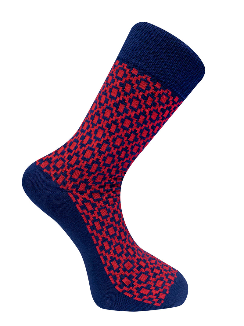 DIAMOND - GOTS Organic Cotton Socks Navy