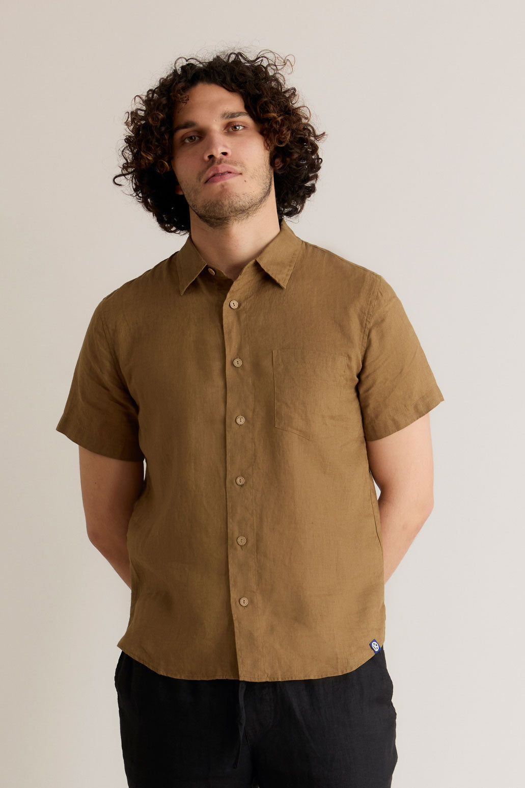 DINGWALLS - Linen Shirt Khaki
