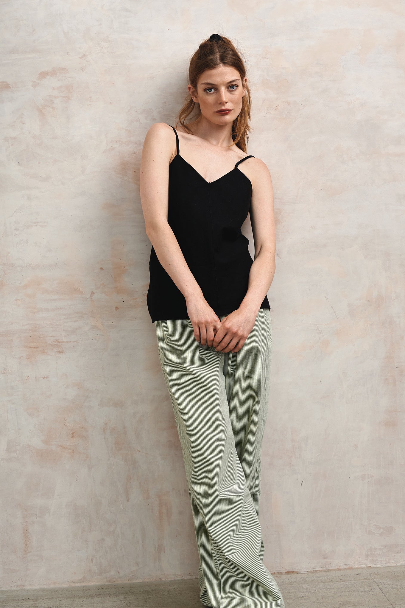 FLEUR - Organic Linen Cotton Camisole - Black