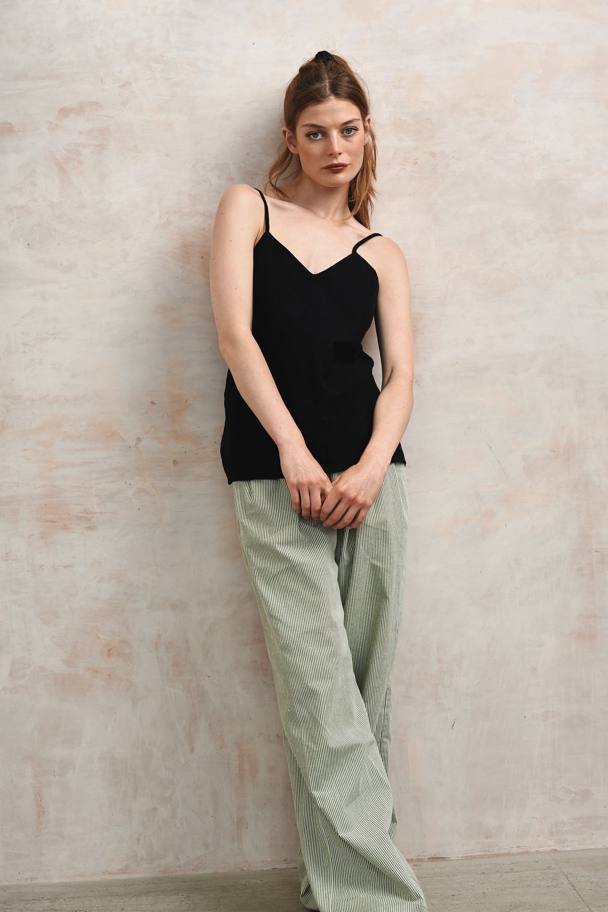 FLEUR - Organic Linen Cotton Camisole - Black