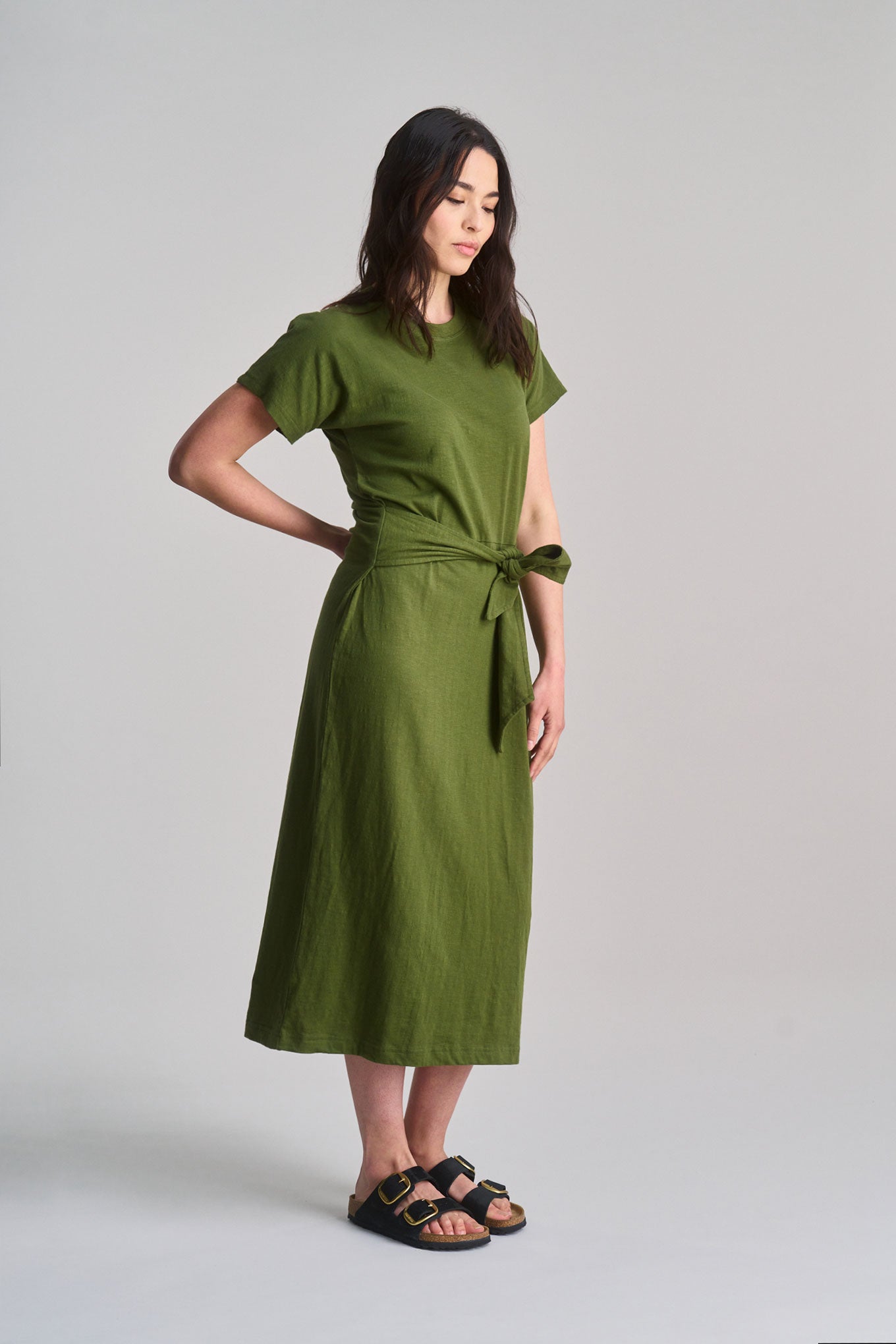 FONDA - Organic Cotton Dress - Green