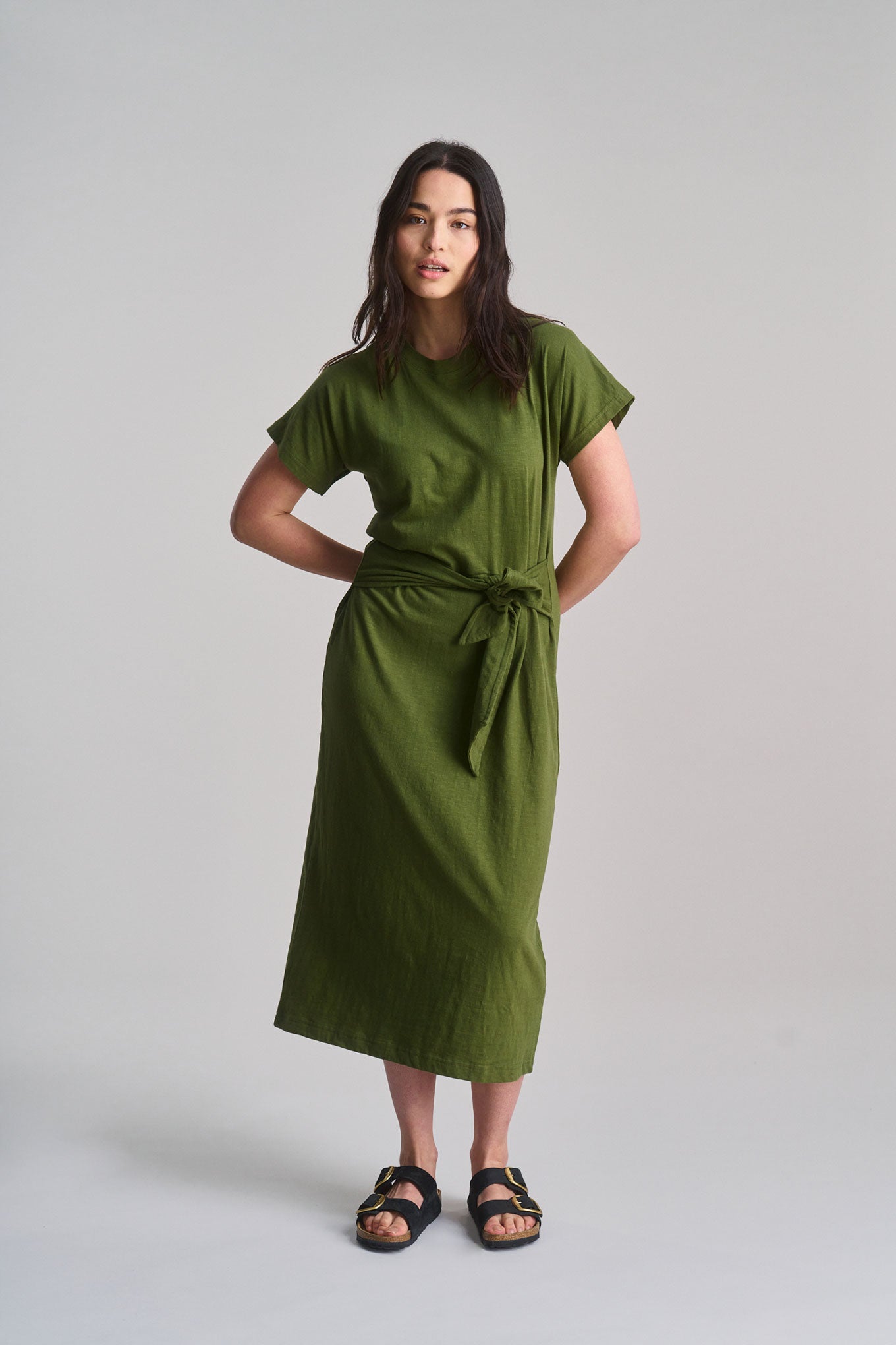 FONDA - Organic Cotton Dress - Green