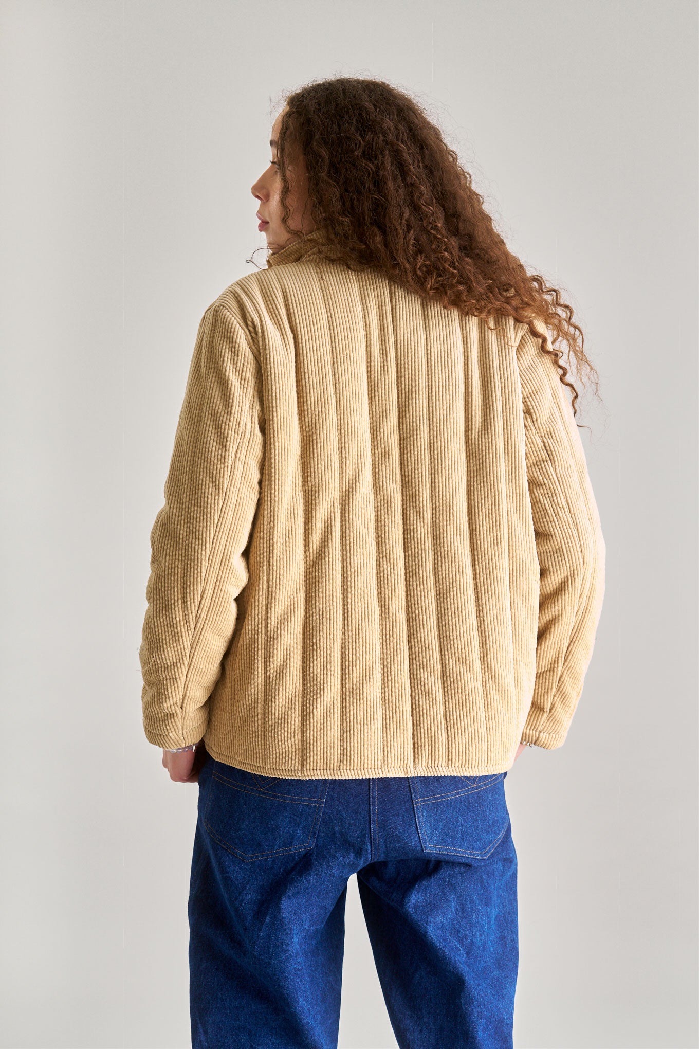 GEORGIA Organic Cotton Cord Coat - Croissant
