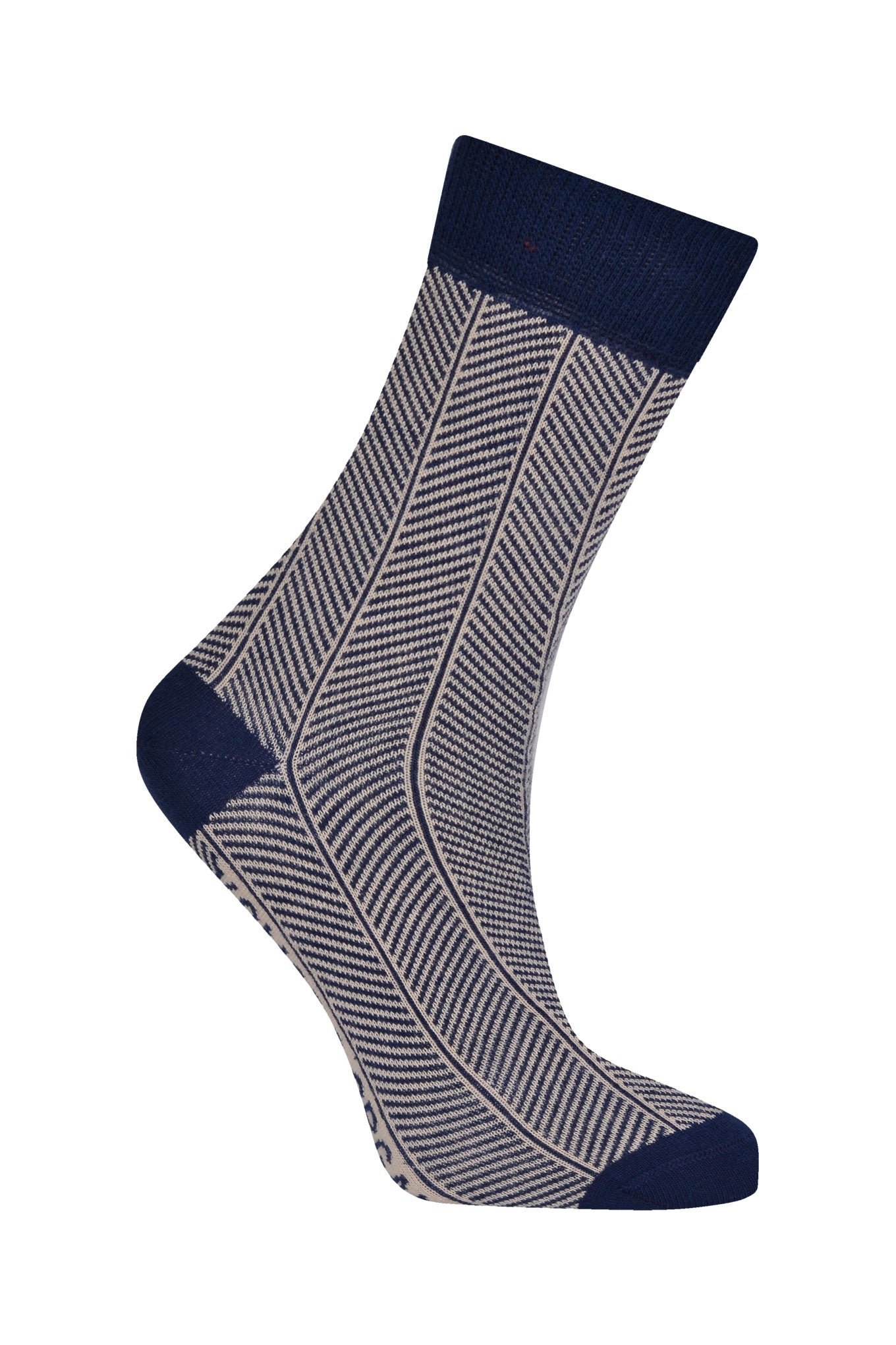 HERRINGBONE - Organic Cotton Socks Navy