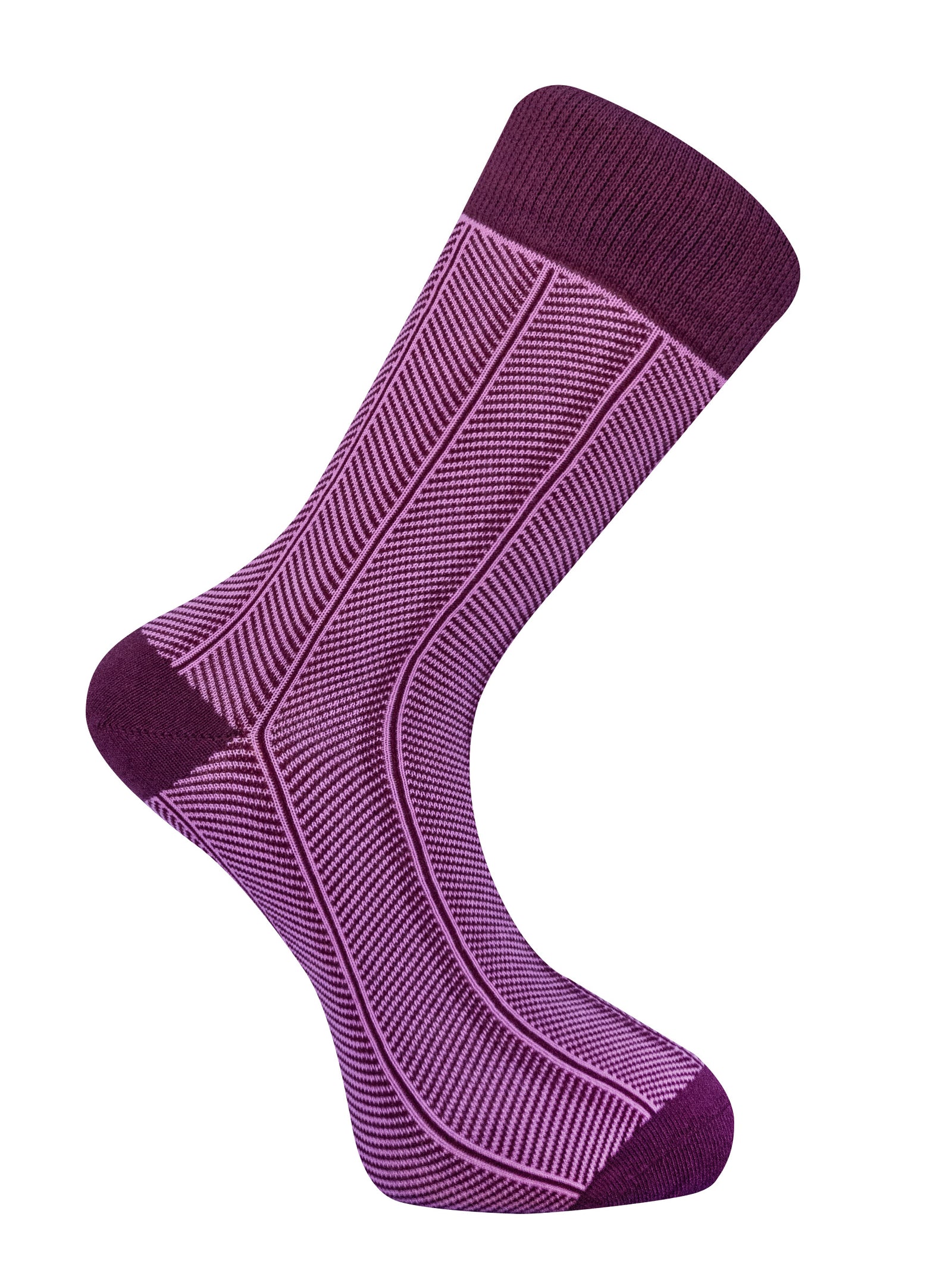 HERRINGBONE - GOTS Organic Cotton Socks Berry