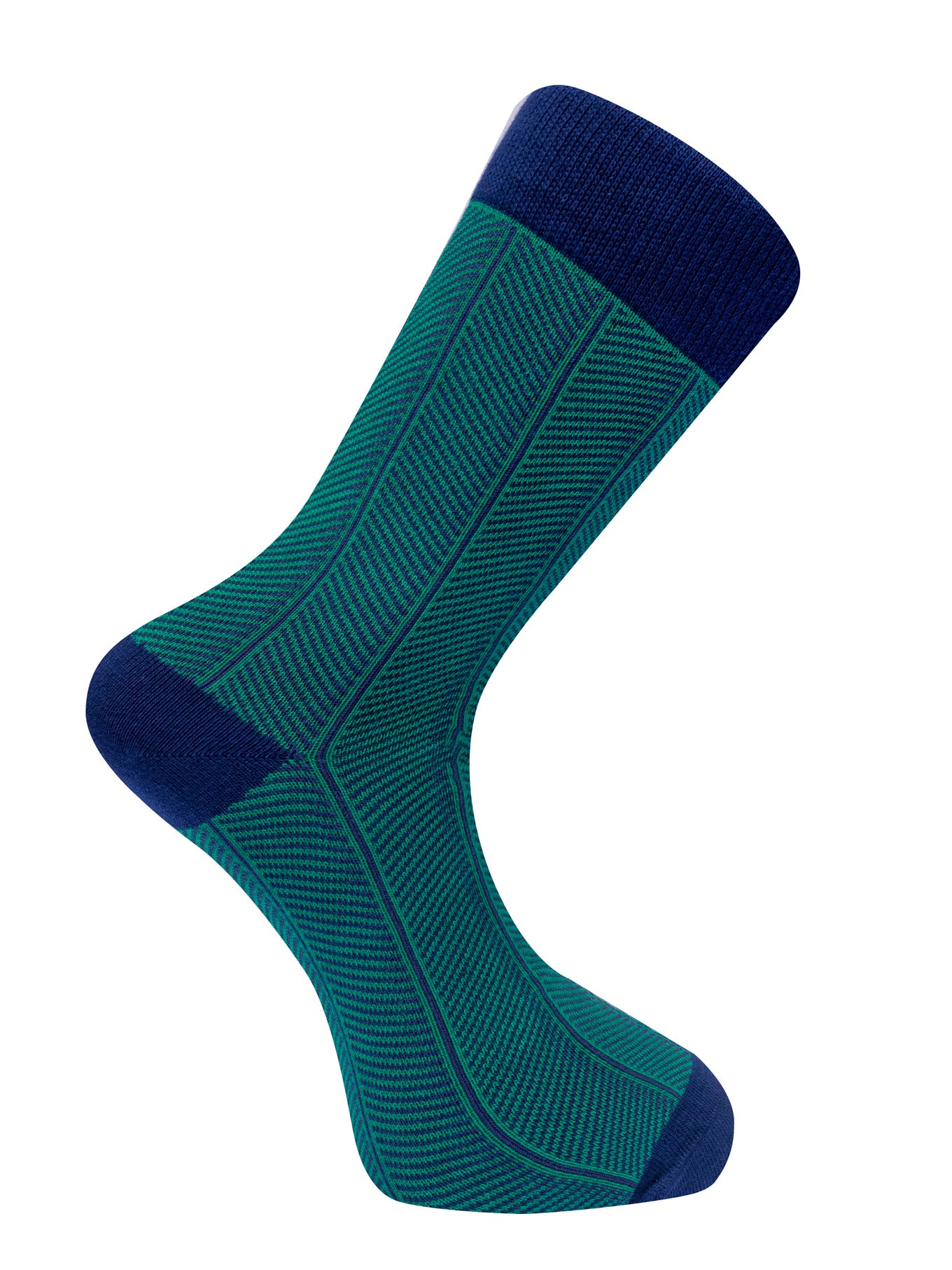 HERRINGBONE - GOTS Organic Cotton Socks Green