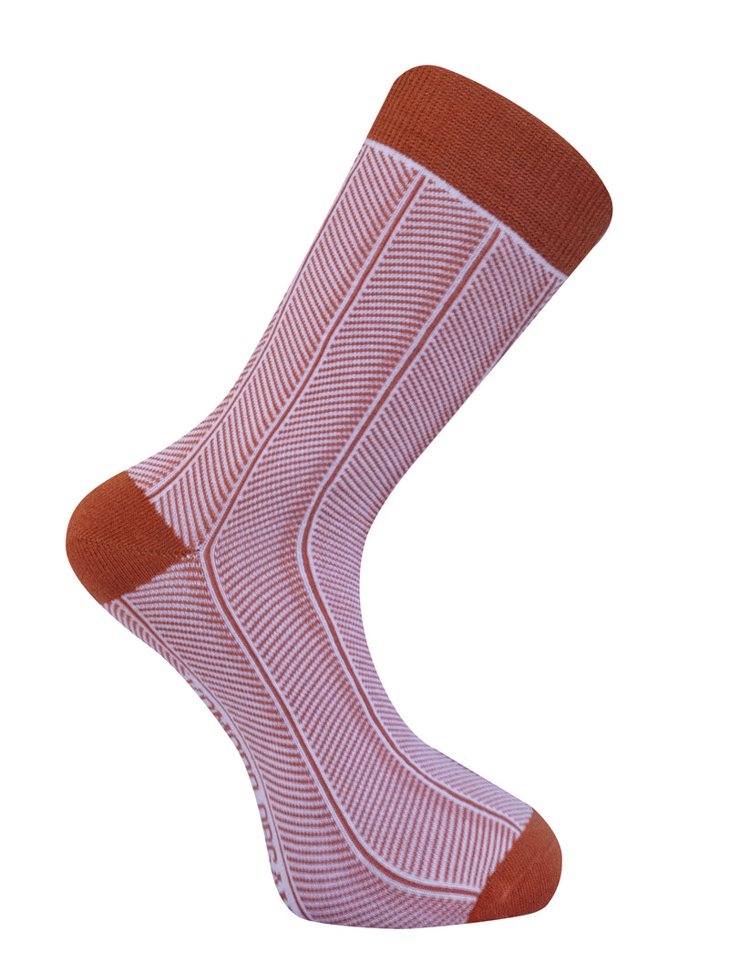 HERRINGBONE - GOTS Organic Cotton Socks Orange