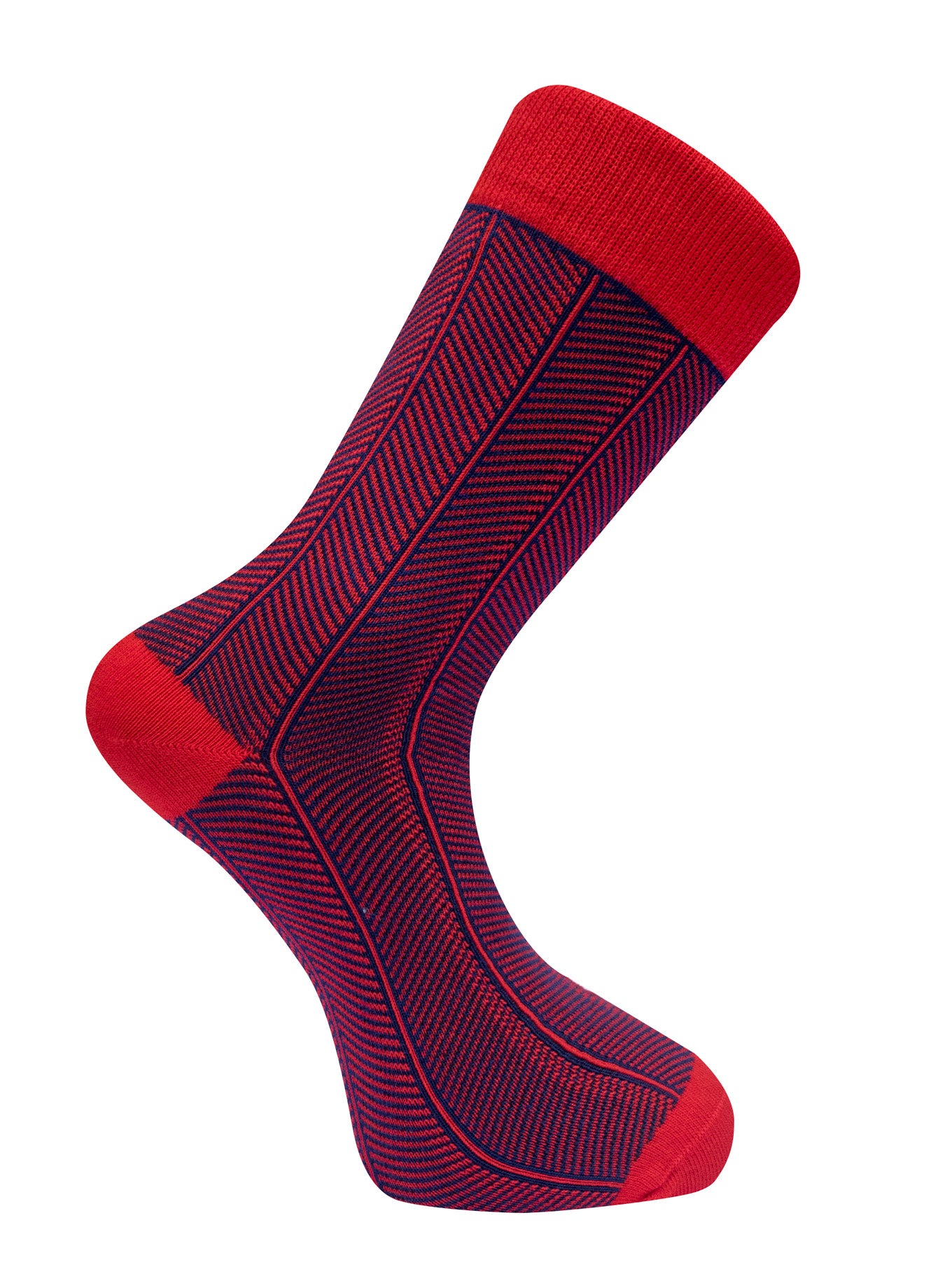 HERRINGBONE - GOTS Organic Cotton Socks Red