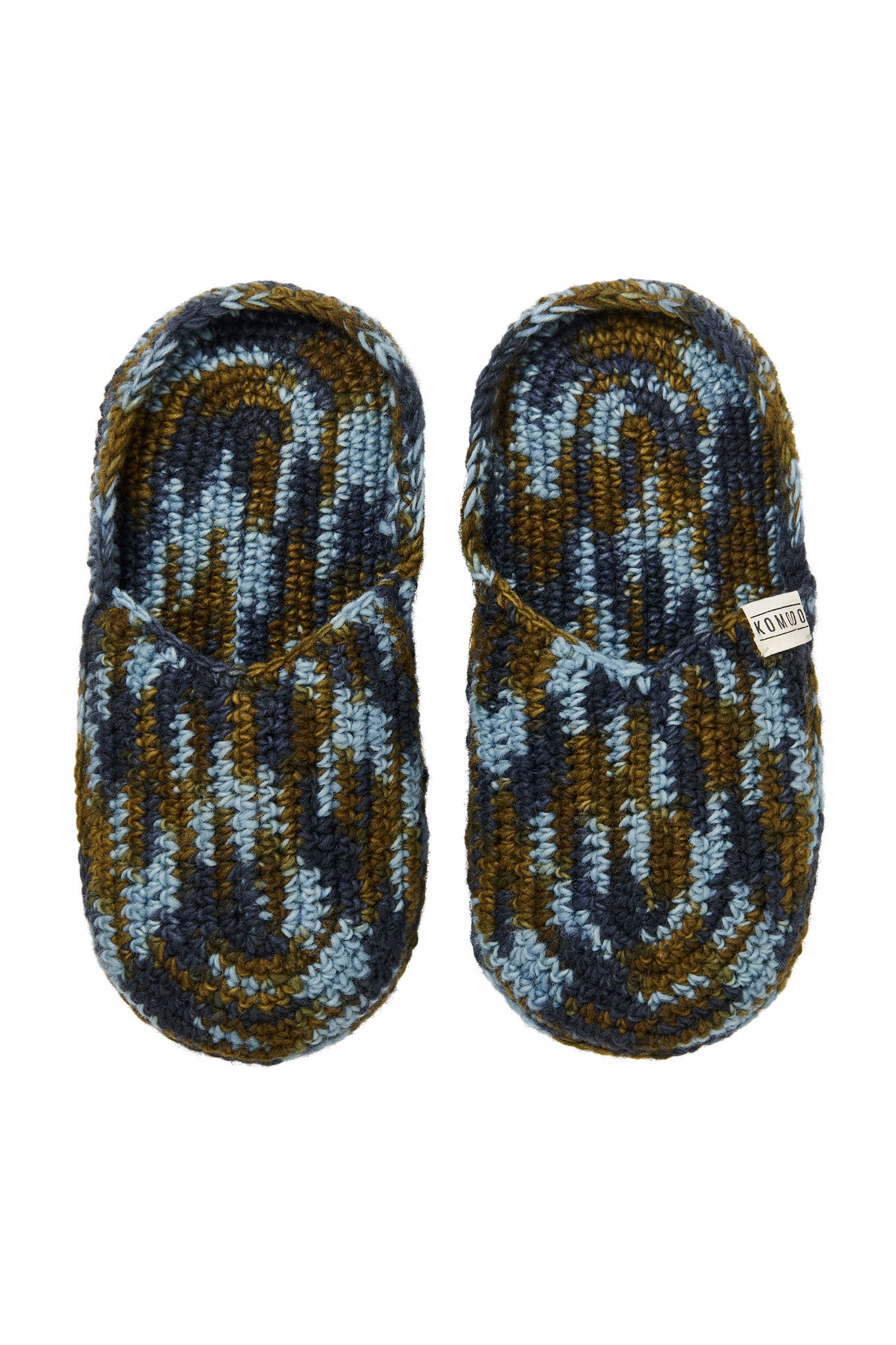 HIDE - Handknitted Wool Slipper Blue Space