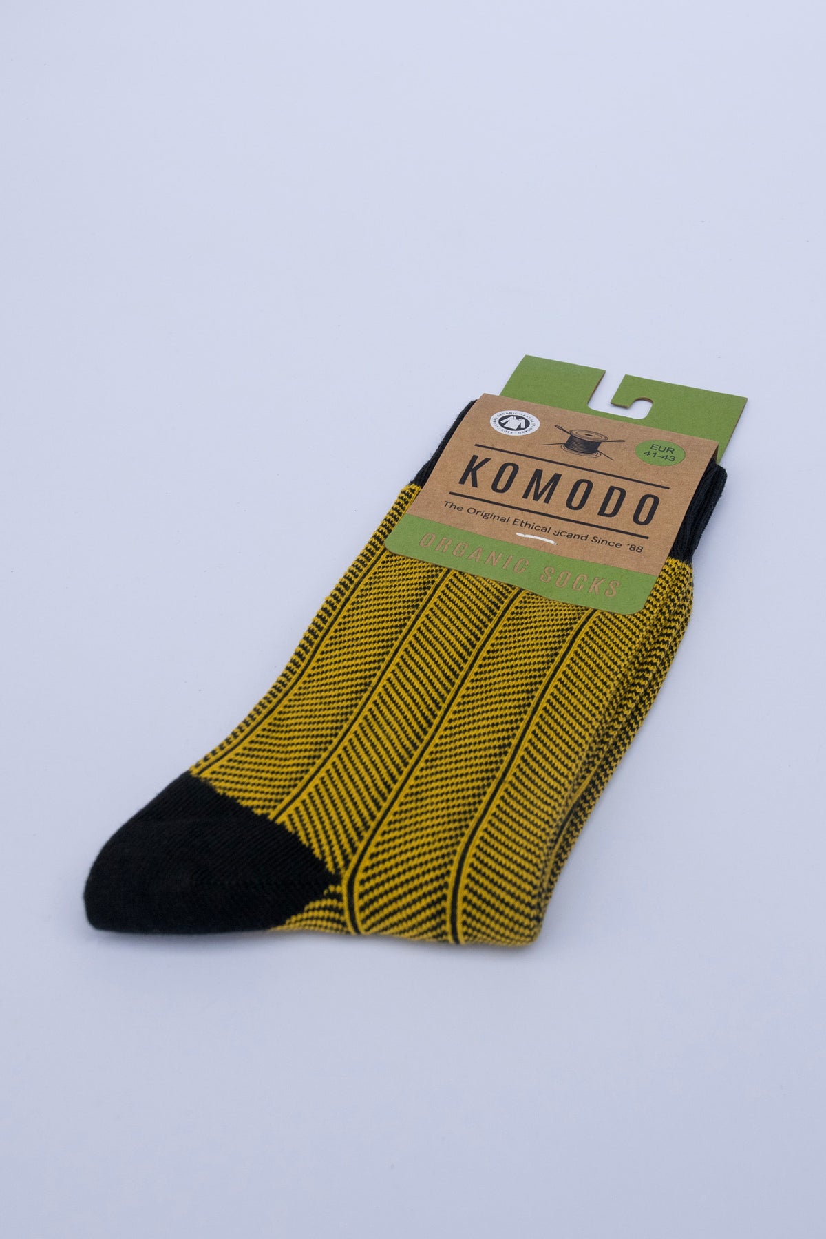 HERRINGBONE - GOTS Organic Cotton Socks Mustard