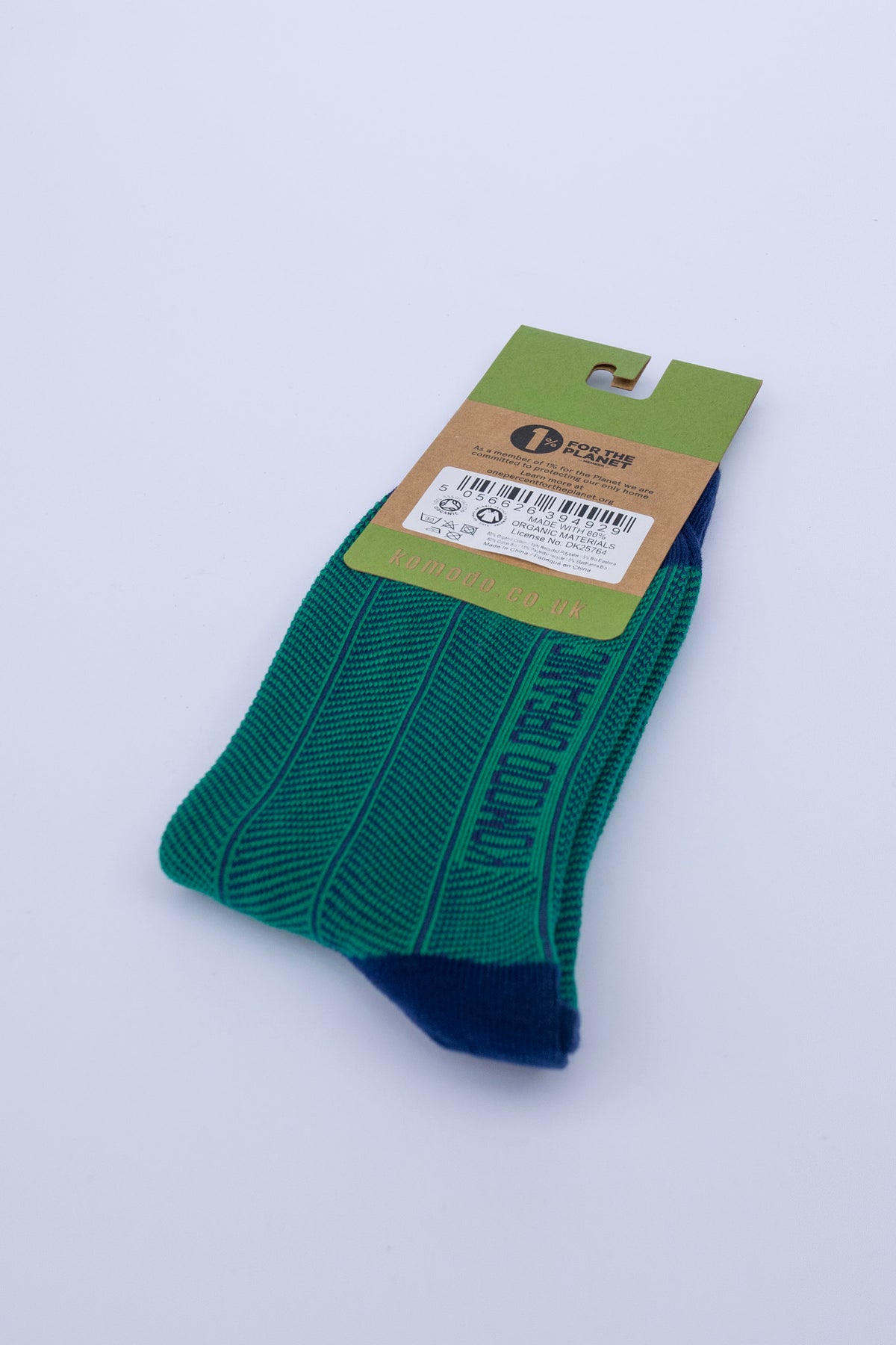 HERRINGBONE - GOTS Organic Cotton Socks Green
