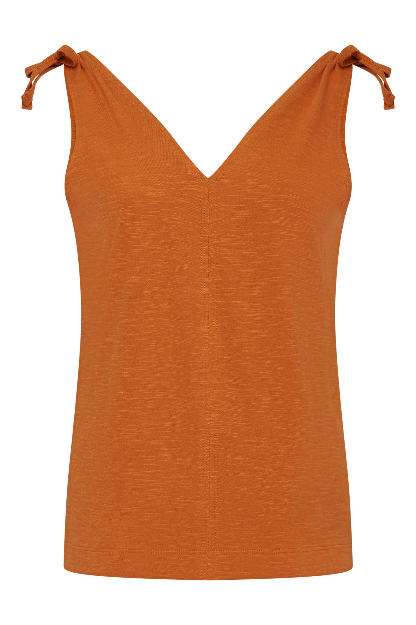 CELIA - GOTS Organic Cotton Vest Burnt Orange