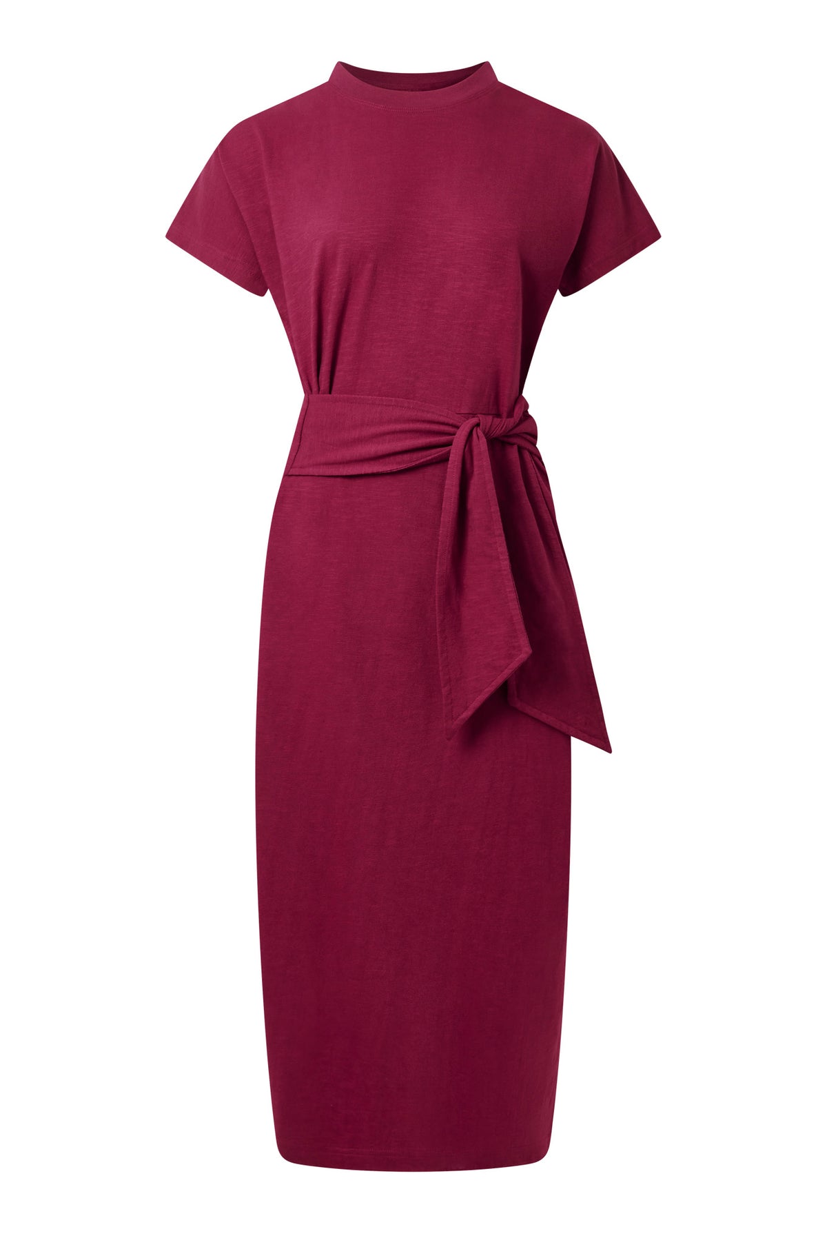 FONDA - Organic Cotton Jersey Dress - Berry