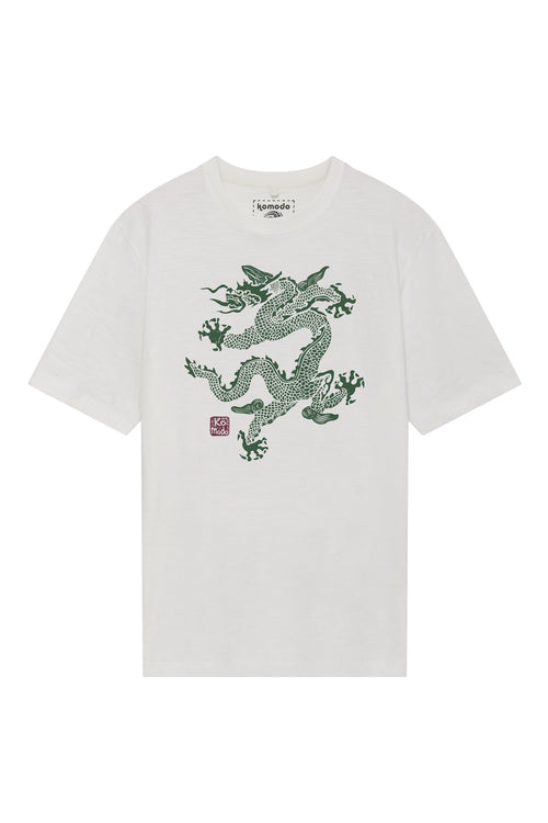 DRAGON 25  - Organic cotton tee - White