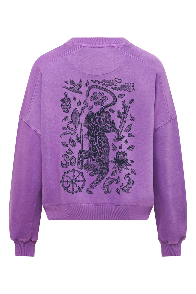 NEPALI LEOPARD - Organic Cotton Womens Sweat