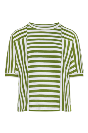 JUNIPER - GOTS Organic Cotton Top Green Stripe