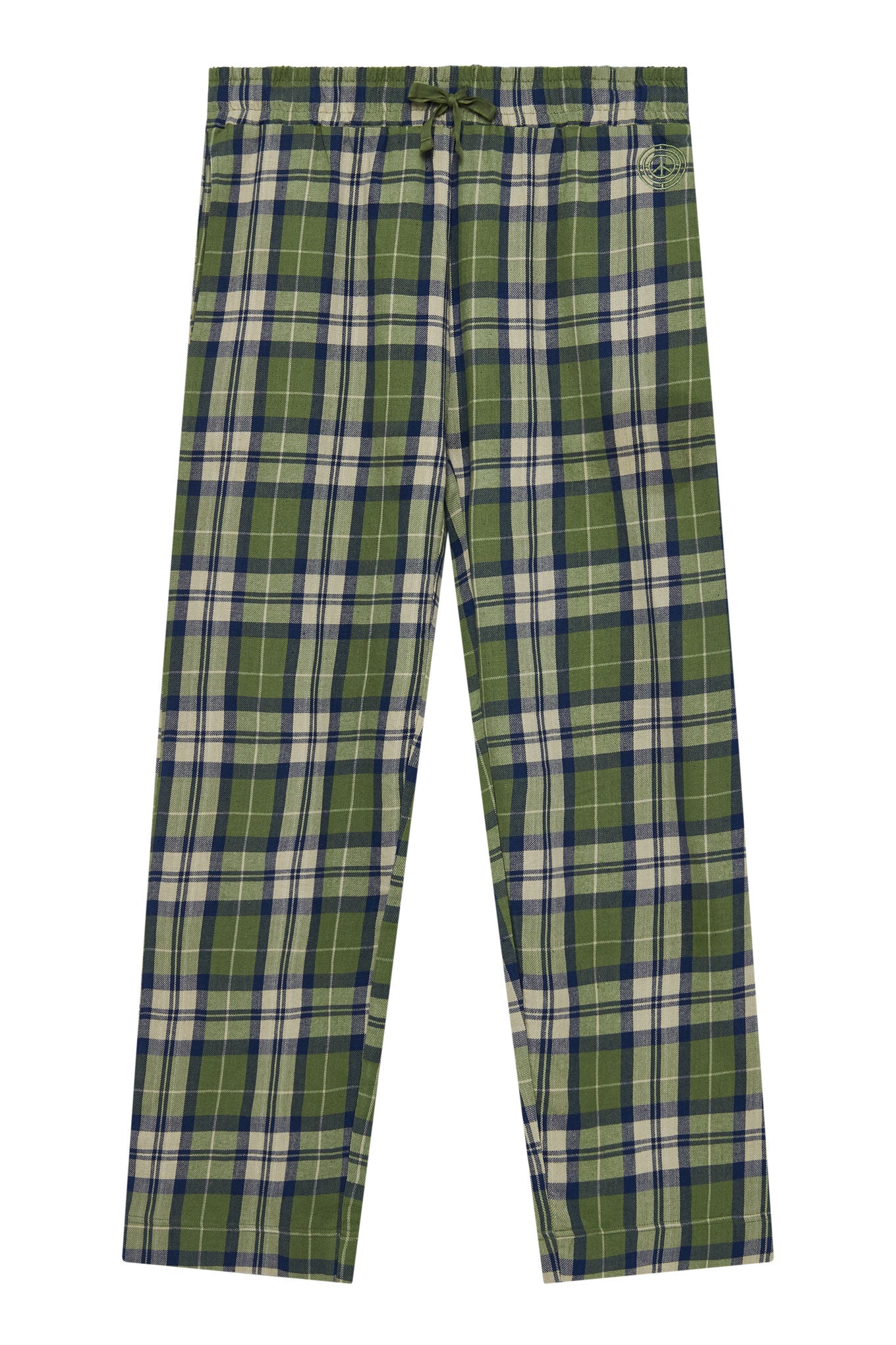 JIM JAM Womens Organic Cotton Pyjama Bottoms Pine Green