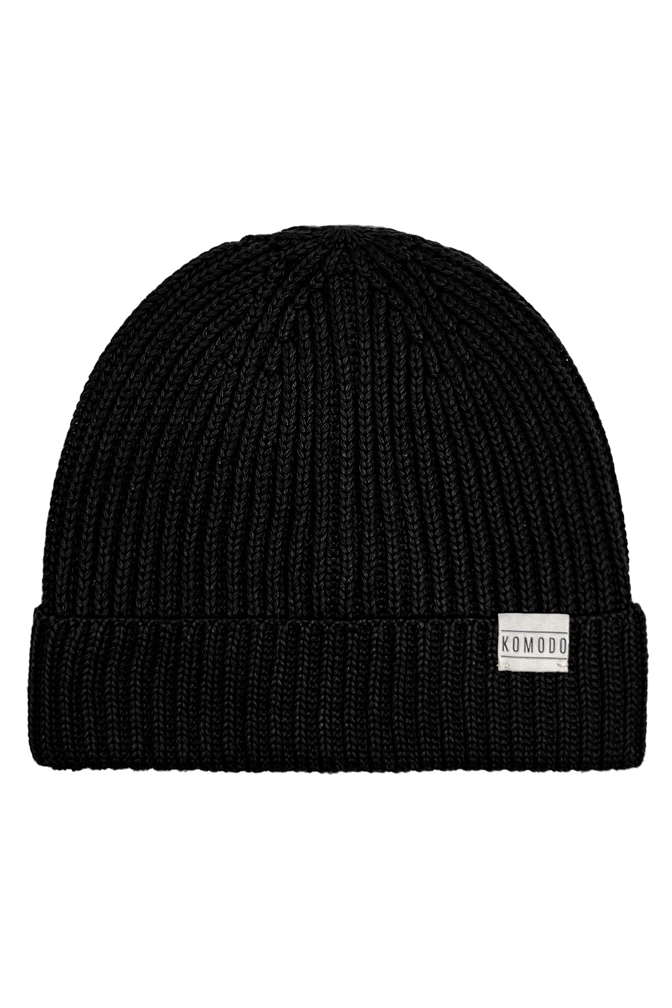 TOWN - GOTS Organic Cotton Beenie Hat Black