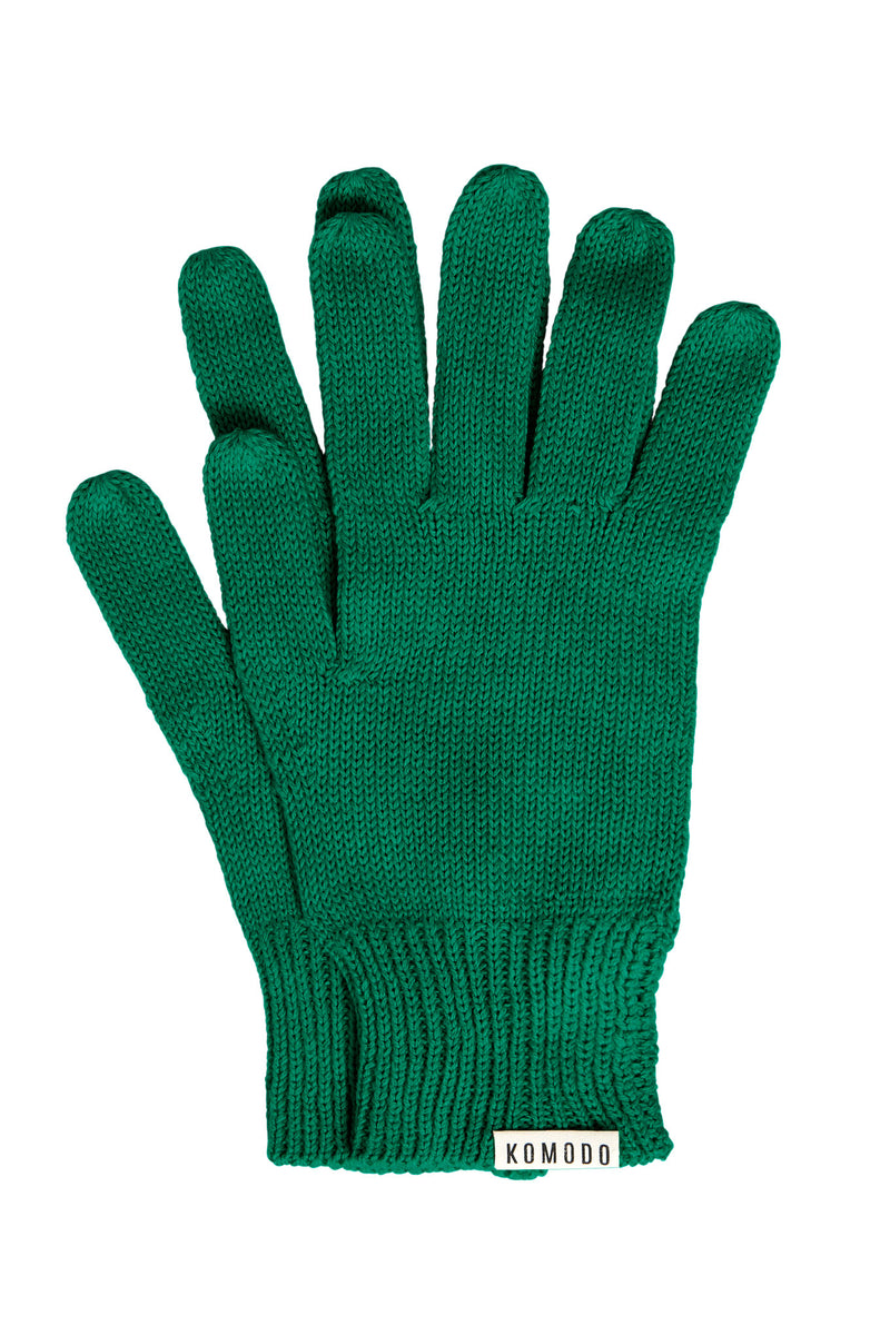 CITY GOTS Organic Cotton Gloves - Bright Green