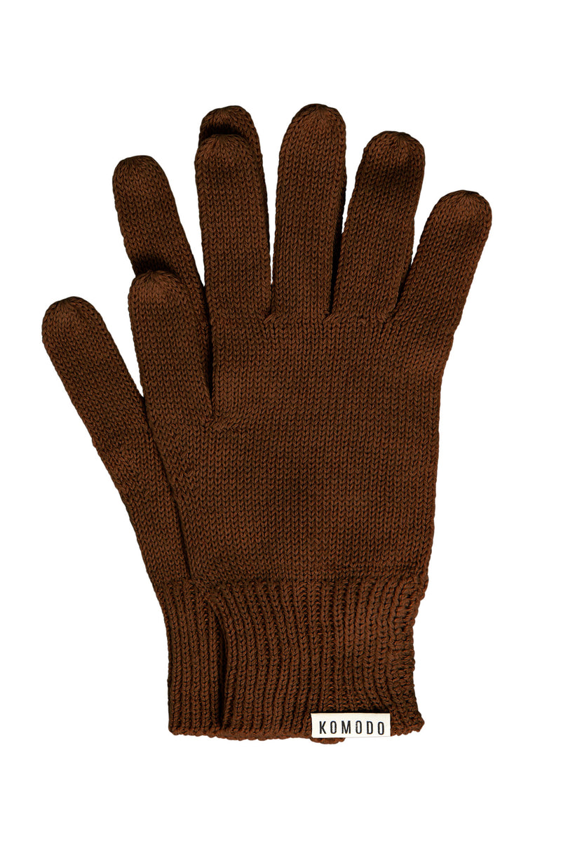 CITY GOTS Organic Cotton Gloves - Hazelnut Brown