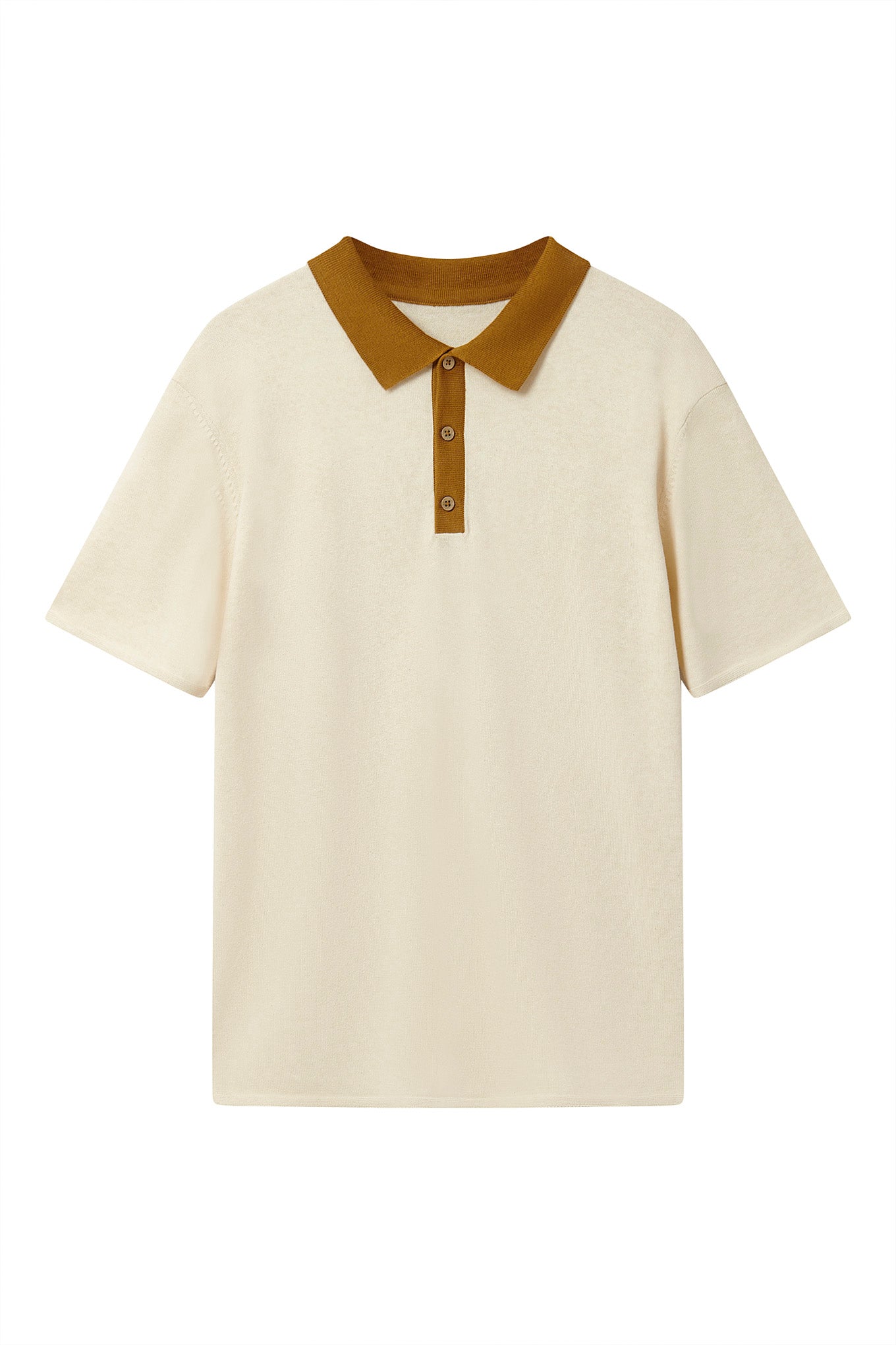 FRANK - Organic Cotton Knit Polo - Sand