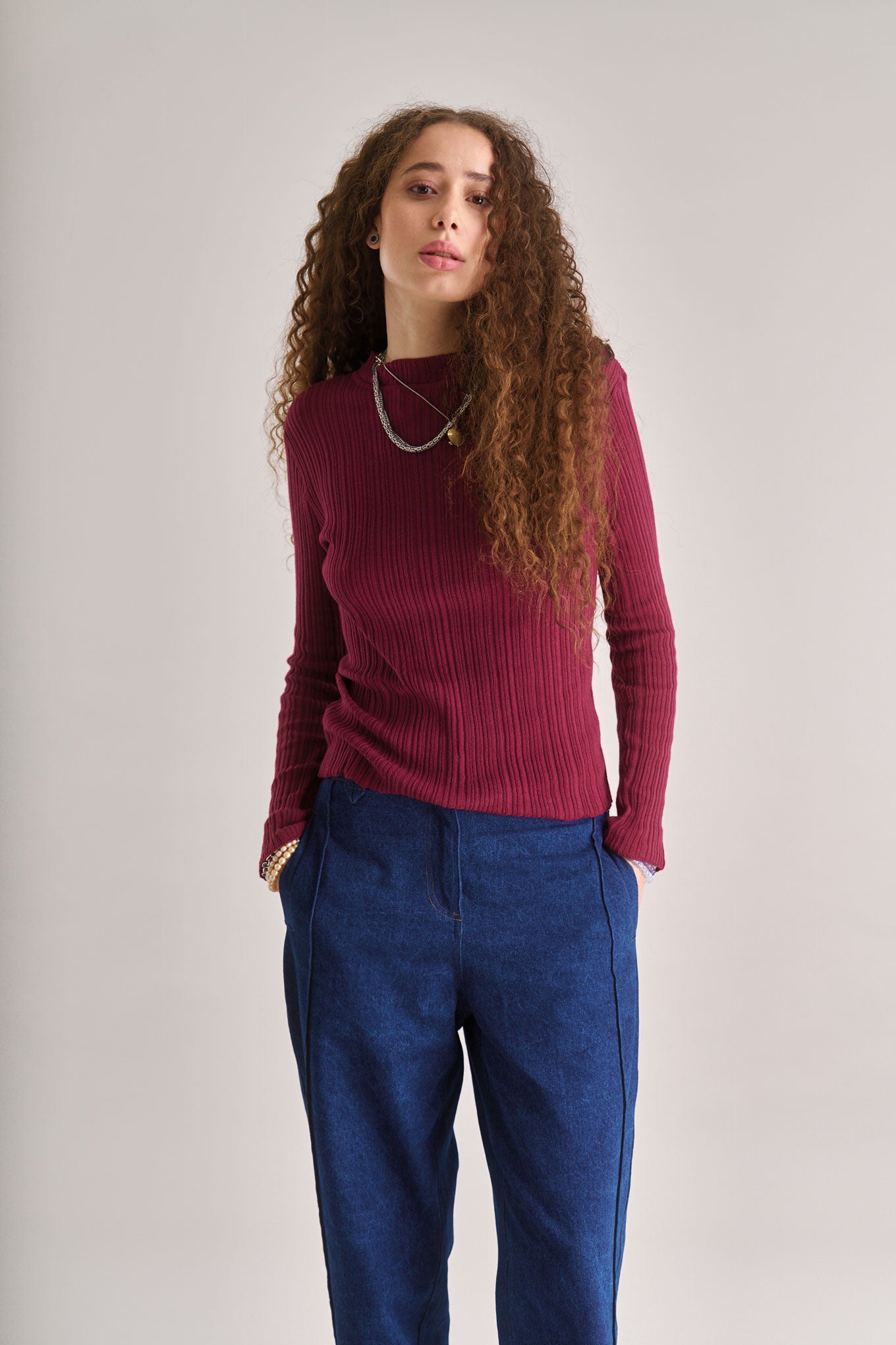MUNI Organic Cotton Top - Wine Red