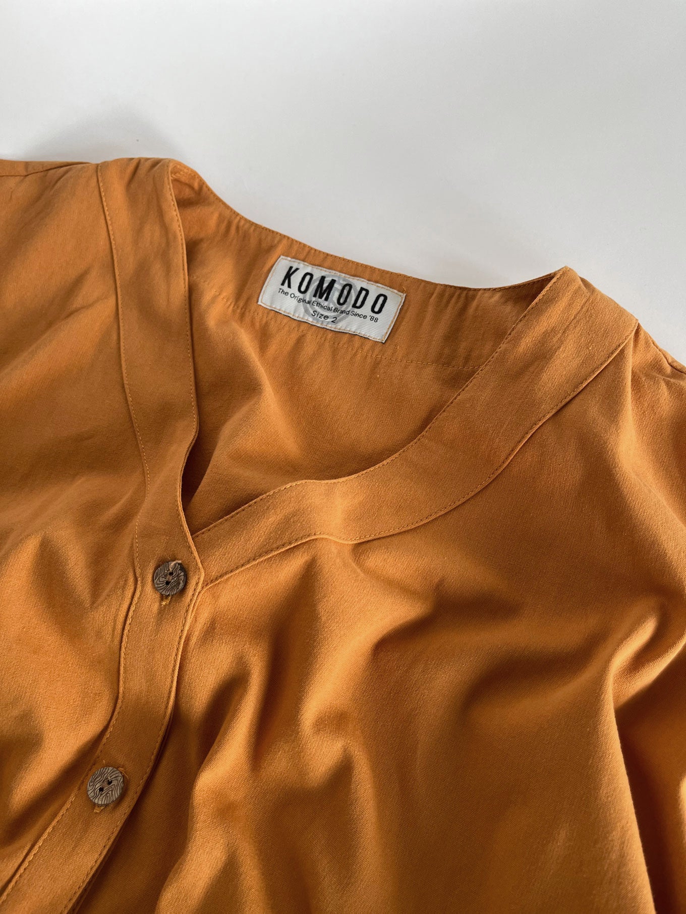 DUSK - Organic Cotton Dress - Orange