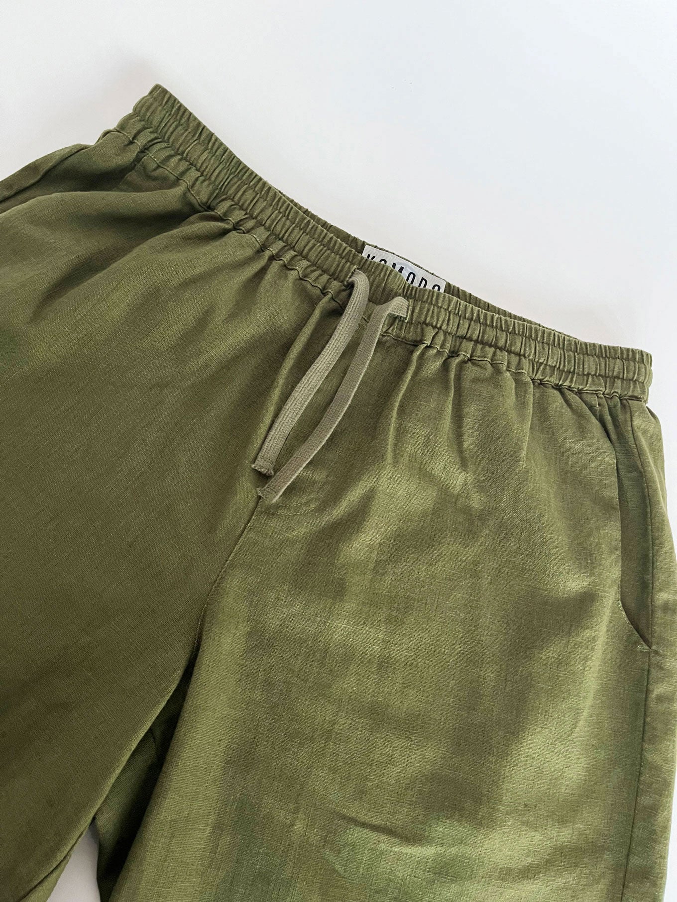 JERRY - Organic Linen Cotton Shorts - Khaki